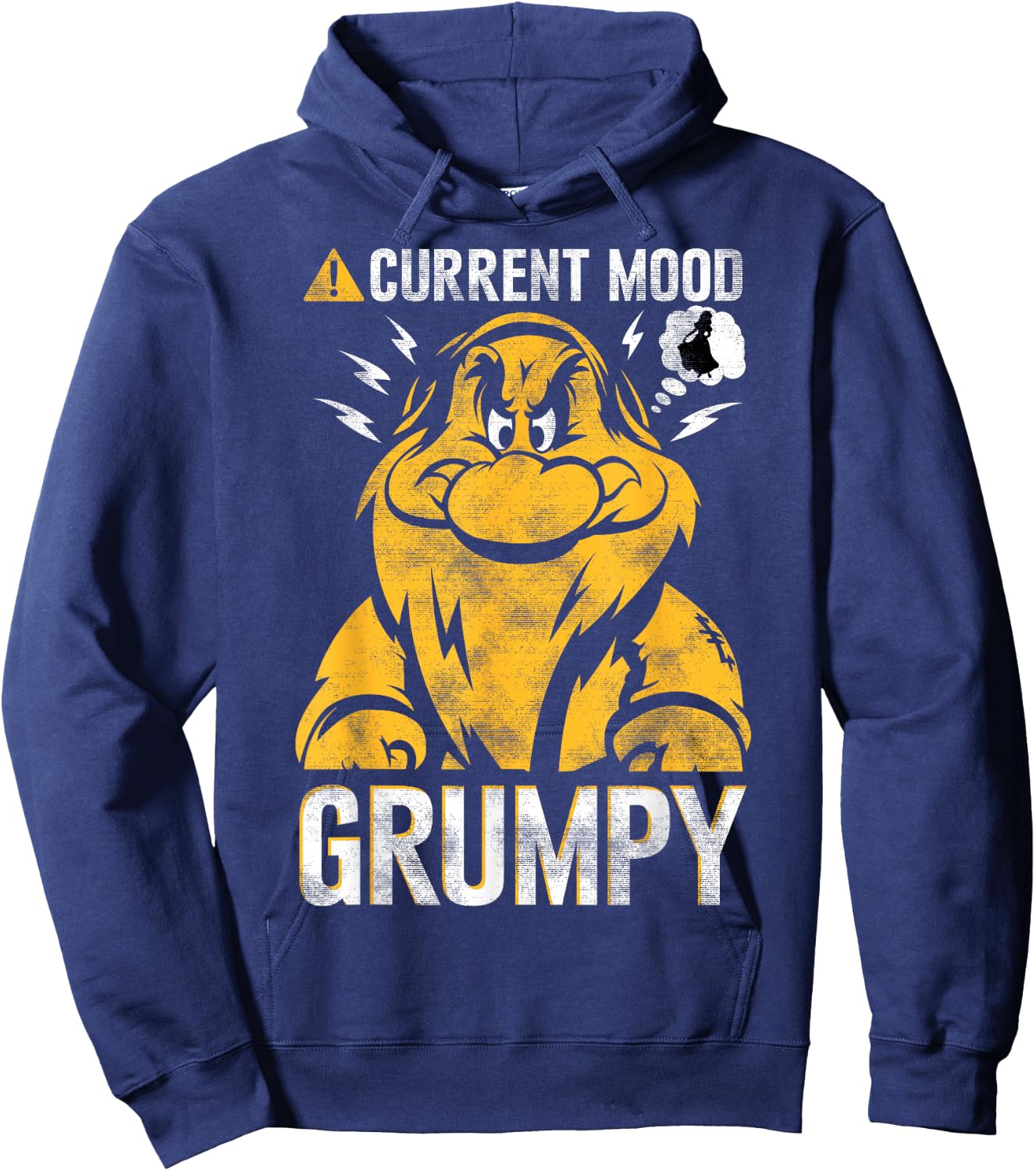 Disney Snow White Grumpy Dwarf Current Mood Hoodie - Hoodie | Navy
