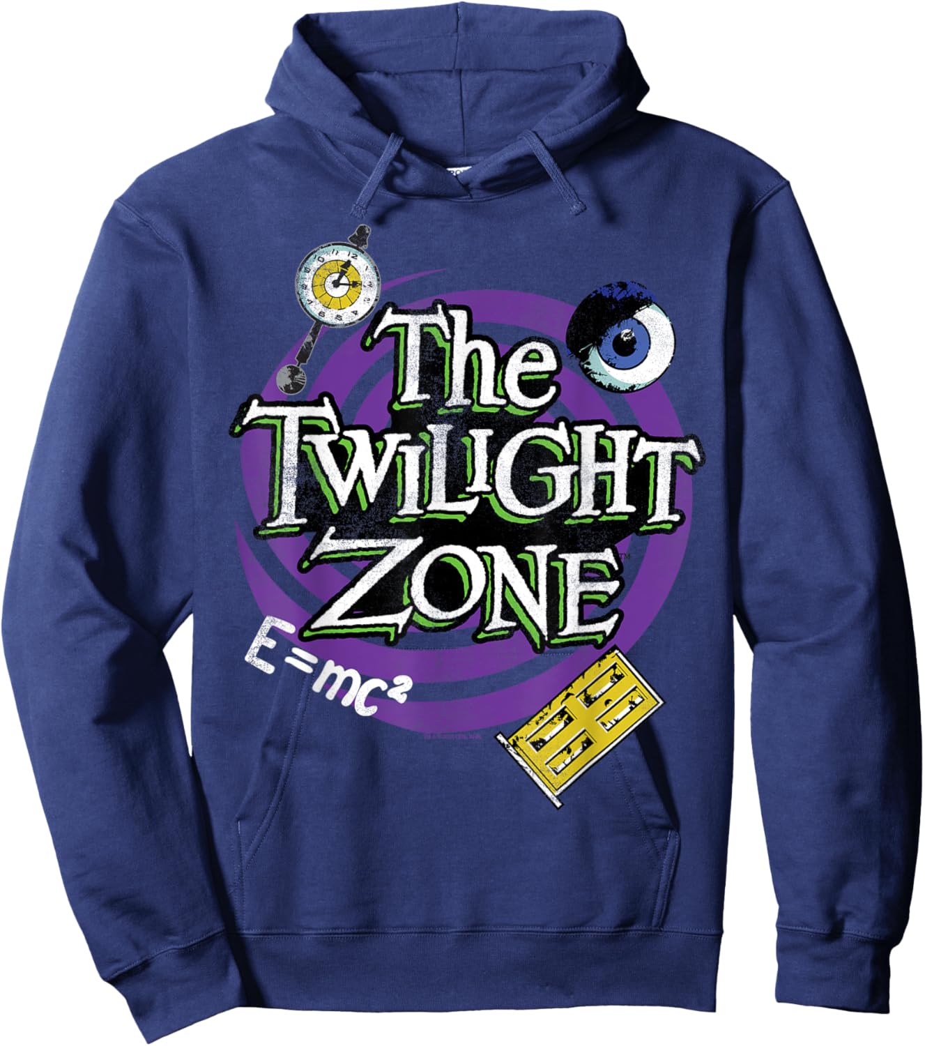 The Twilight Zone Title Halloween Spiral Door Purple Hoodie - Hoodie | Navy