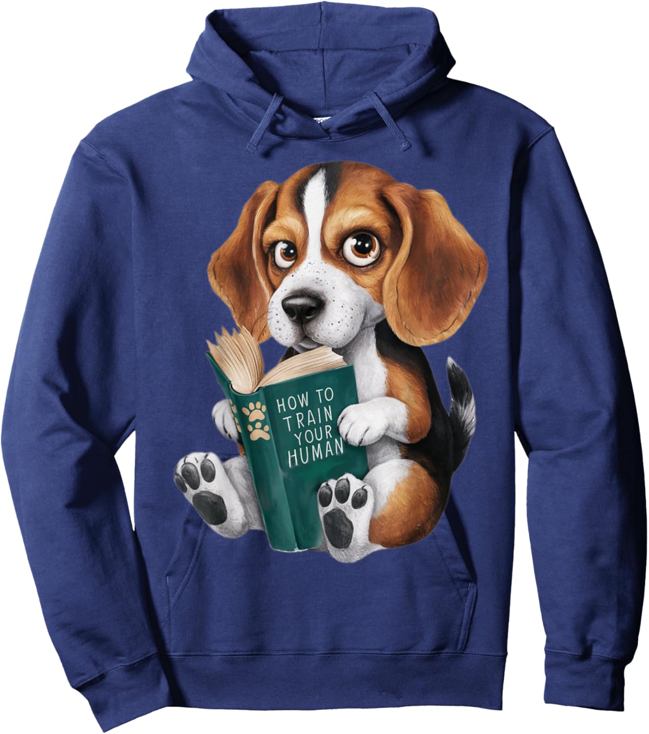 Beagle Dog, puppie, how to train your human, funny Hoodie - Hoodie | Navy