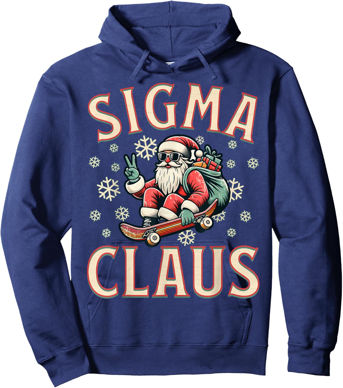 Sigma Claus Funny Santa Christmas Meme Teens Boys Kids Xmas Hoodie - Hoodie | Navy