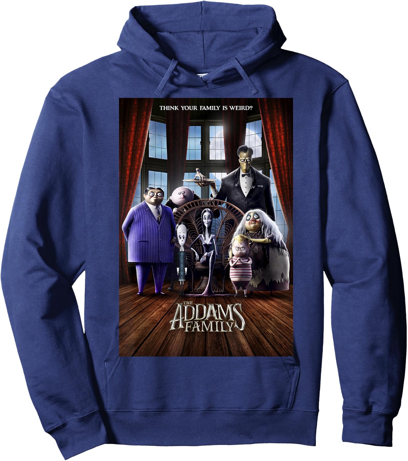 Addams Family Group Shot Portrait Movie Poster Hoodie - Hoodie | Navy