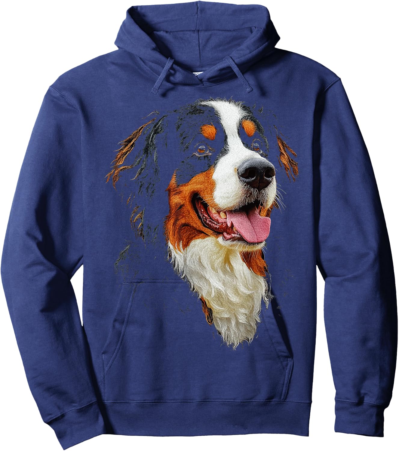 Bernese Mountain Dog Motif Pet Art Bernese Mountain Hoodie - Hoodie | Navy