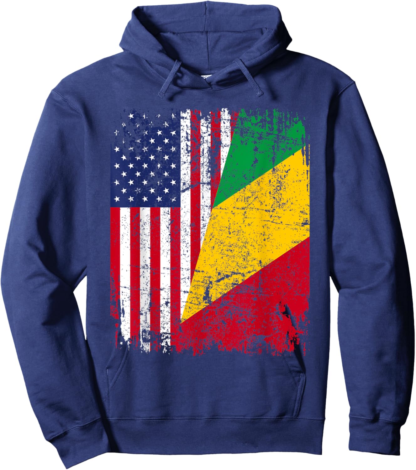 CONGOLESE American Flag | Men Women Kids | CONGO Hoodie - Hoodie | Navy