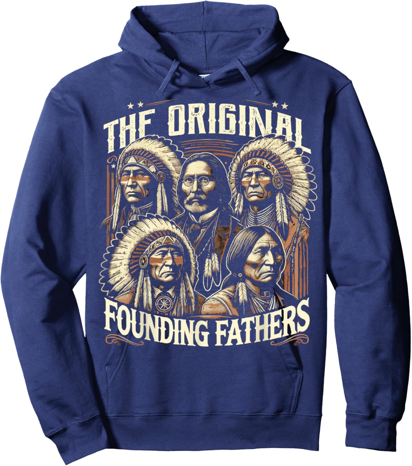 The Original Founding Fathers Native American Themed Hoodie - Hoodie | Navy