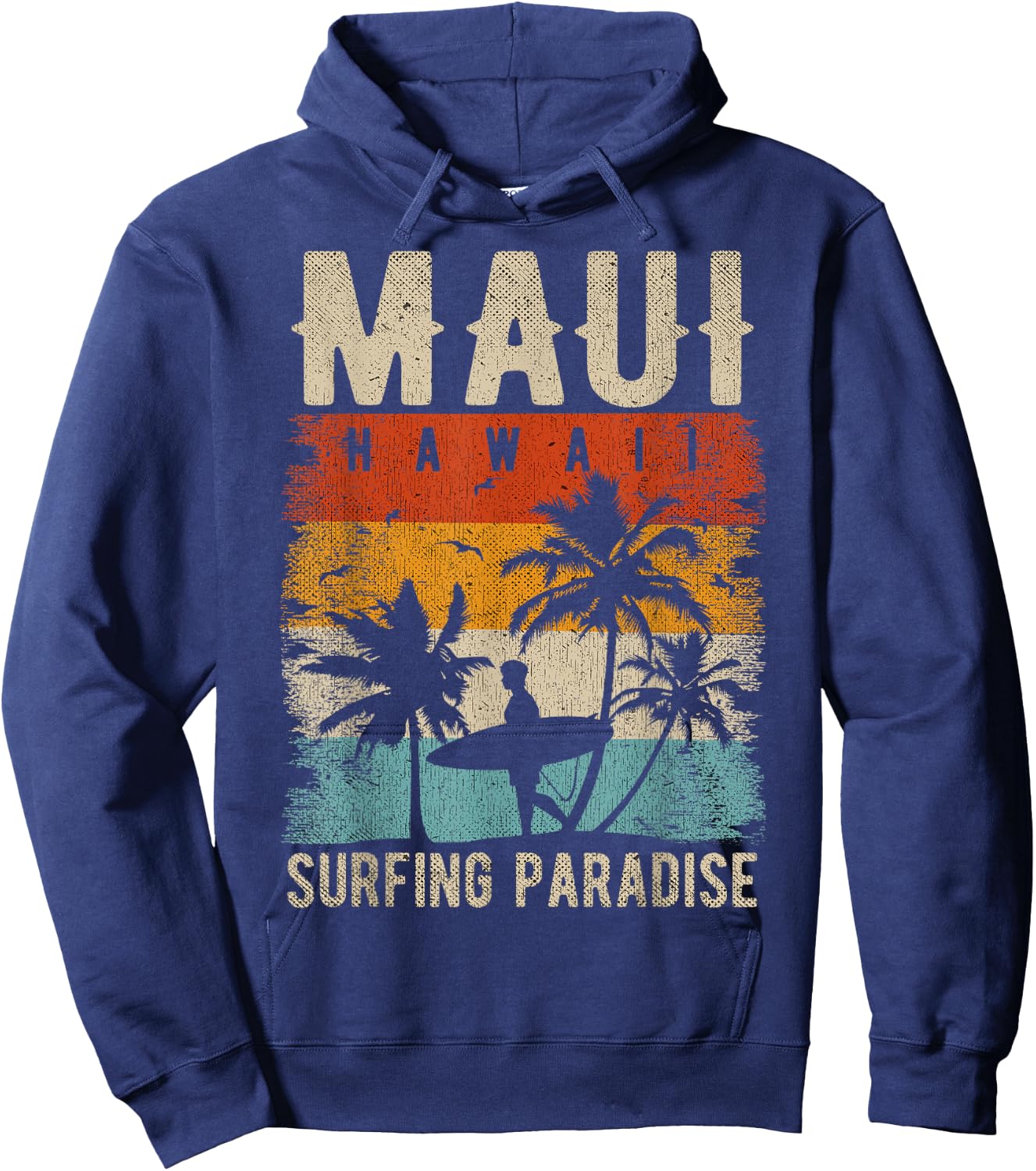 Maui Surfer Outfit Maui Clothing Maui Hawaii Souvenir Maui Hoodie - Hoodie | Navy