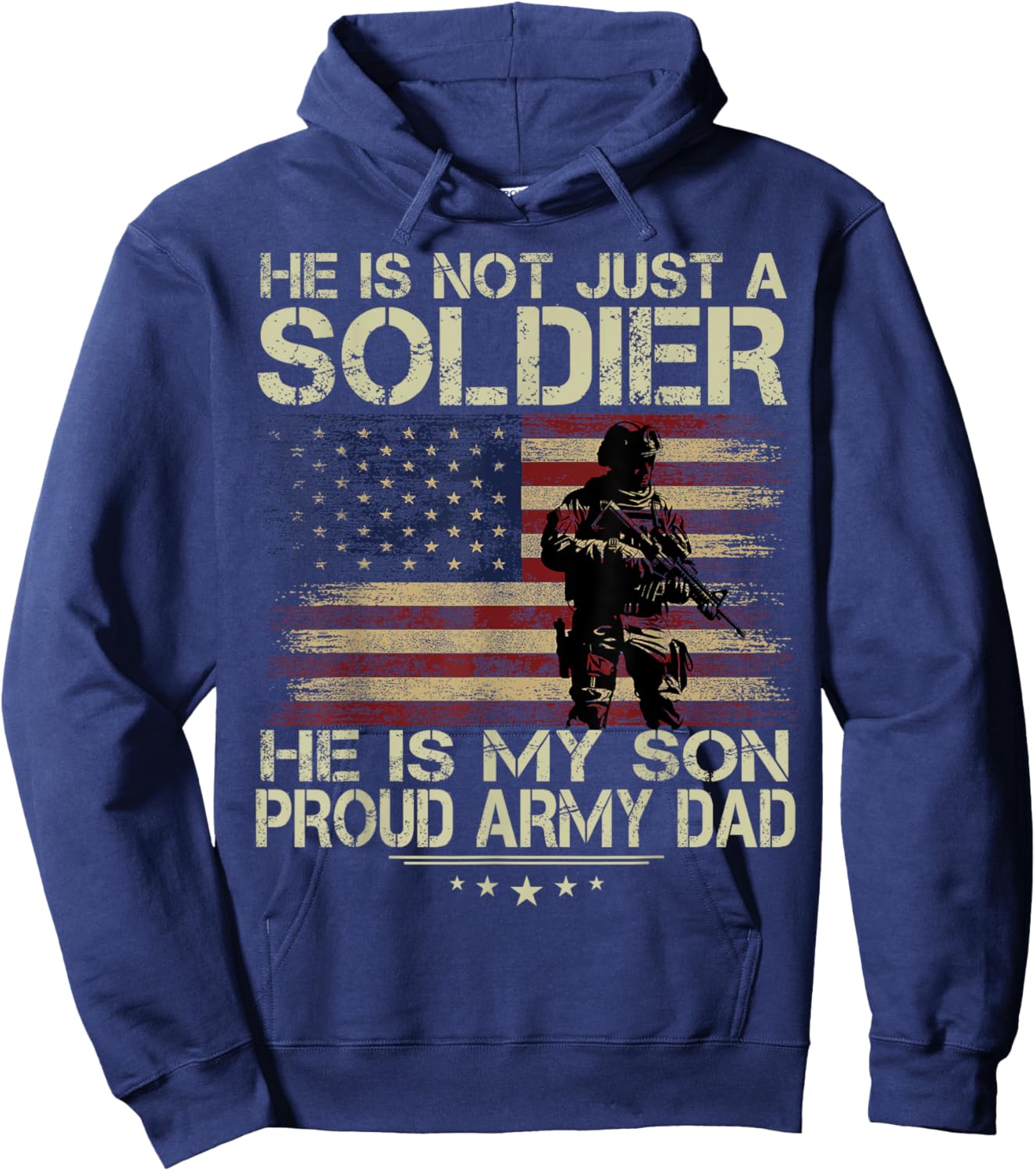 He Is Not Just A Soldier He is My Son - Soldier's Shadow Hoodie - Hoodie | Navy