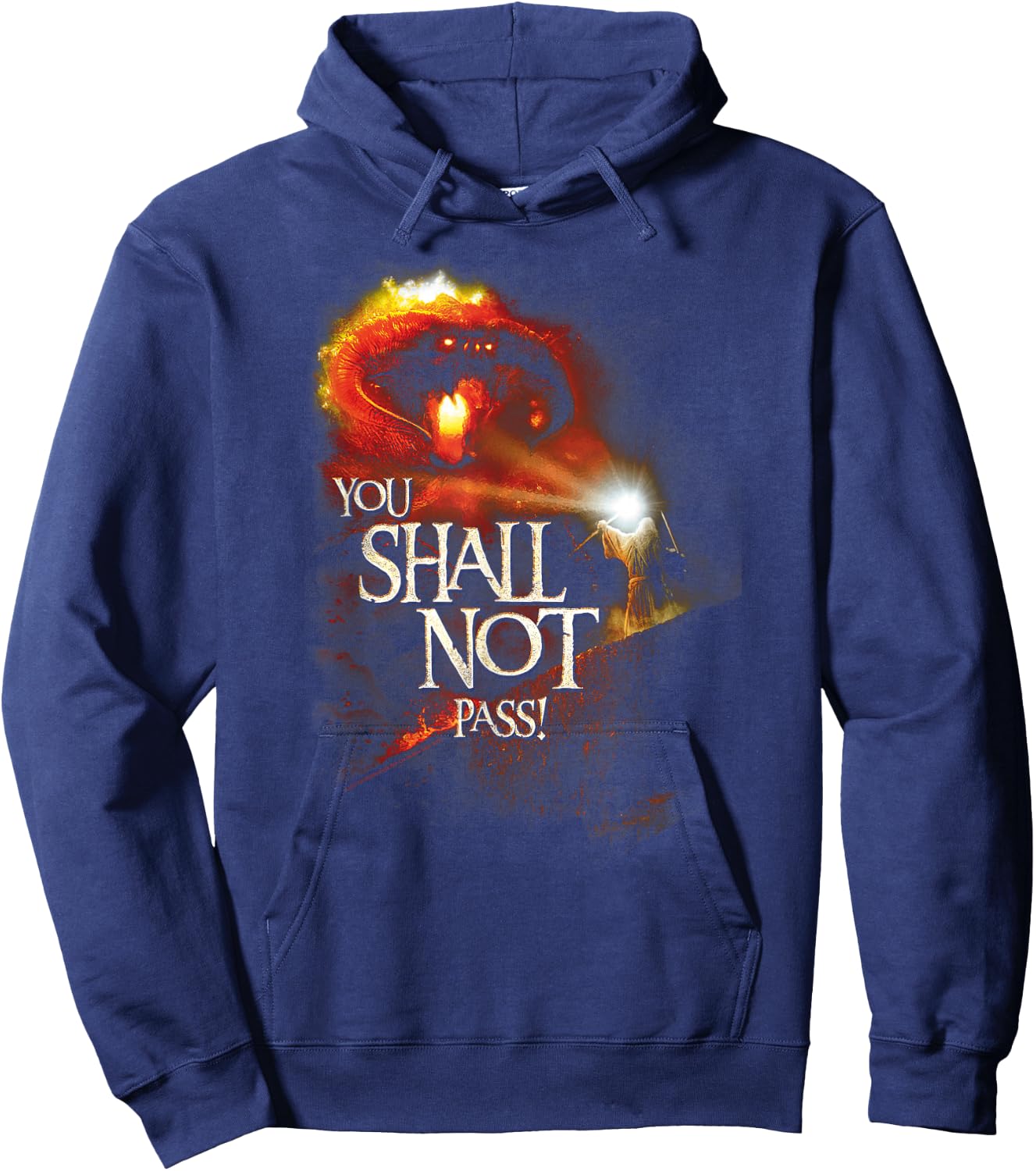 Lord of The Rings Balrog You Shall Not Pass Hoodie - Hoodie | Navy