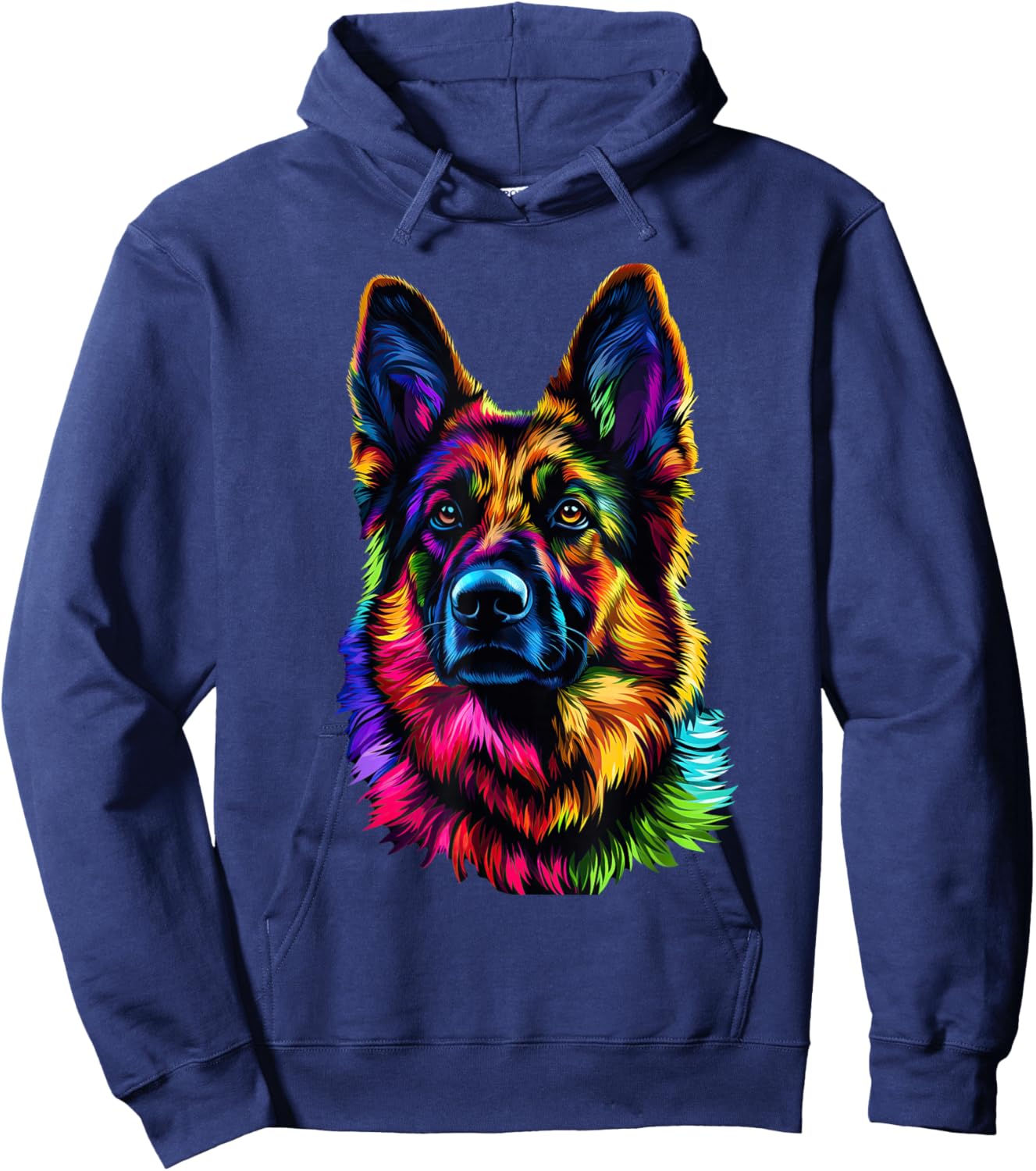 Colorful German Shepherd Pop Art Dog Lovers Gift Hoodie - Hoodie | Navy