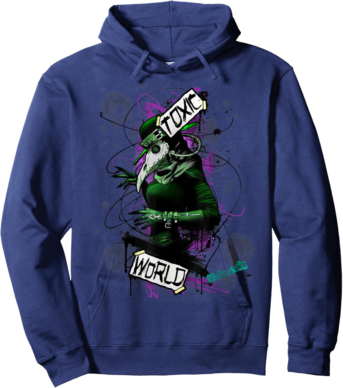 Plague Doctor Steampunk Punk Ink Art Women and Kids Hoodie - Hoodie | Navy