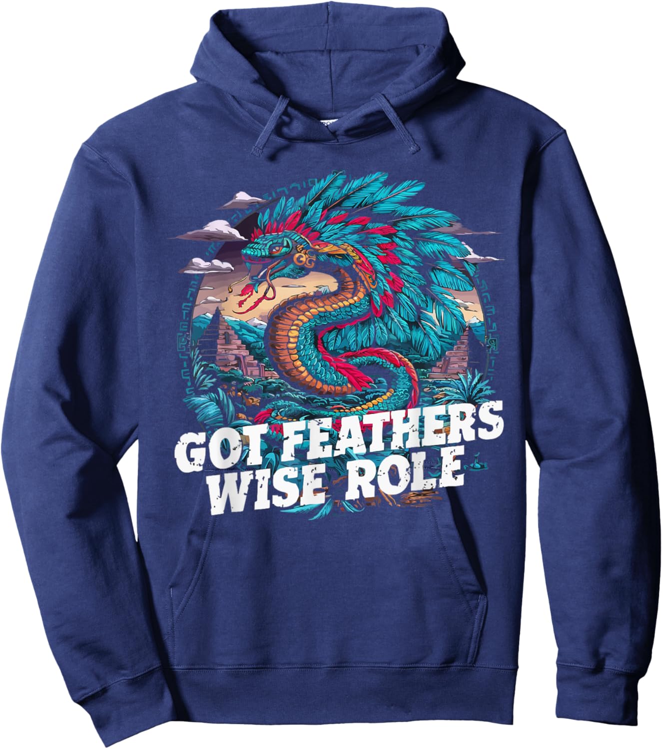 Aztec God Aztec Culture Mayan Indigenous Quetzalcoatl Hoodie - Hoodie | Navy