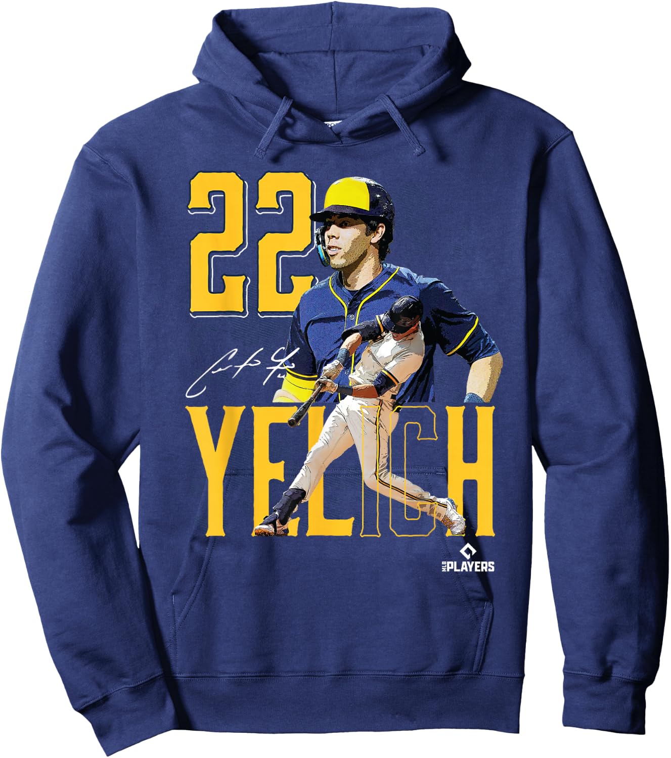 Christian Yelich | Milwaukee baseball | Players | MLBYCN3003 Hoodie - Hoodie | Navy