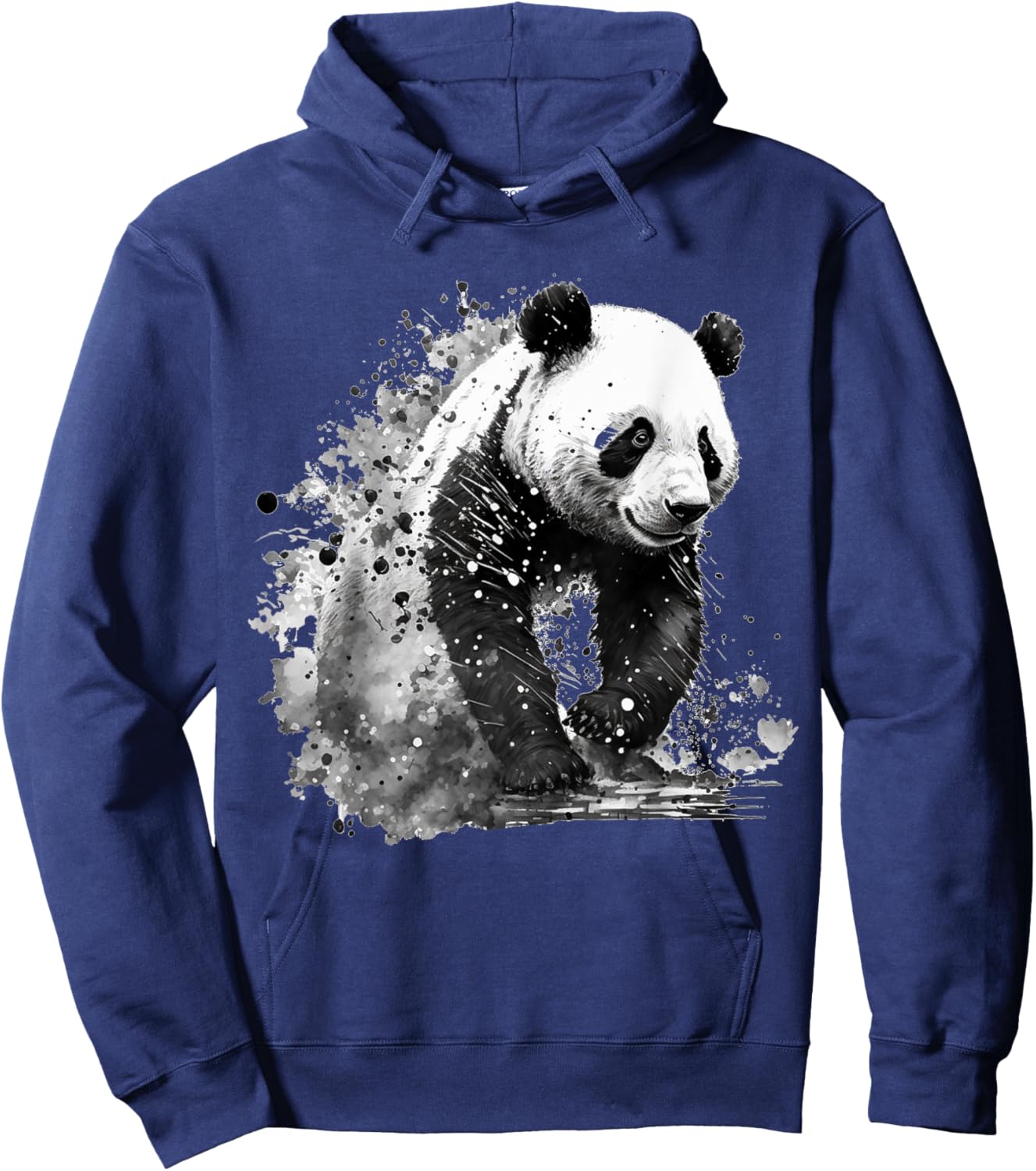 Panda Drawing Animal Print Art Animal Lovers Panda Hoodie - Hoodie | Navy