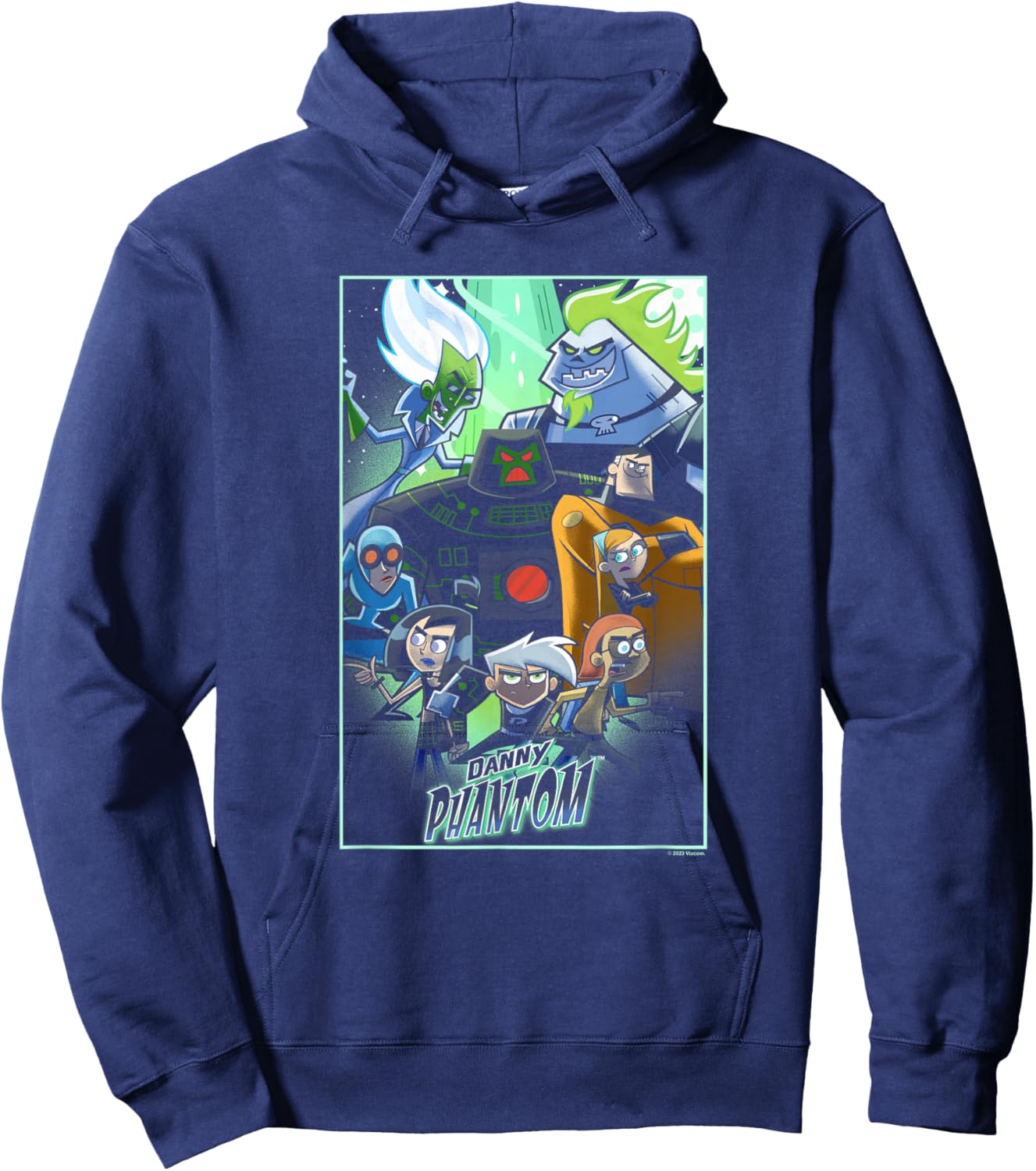 Danny Phantom Superhero Ghost Hunter Group Shot Poster Hoodie - Hoodie | Navy
