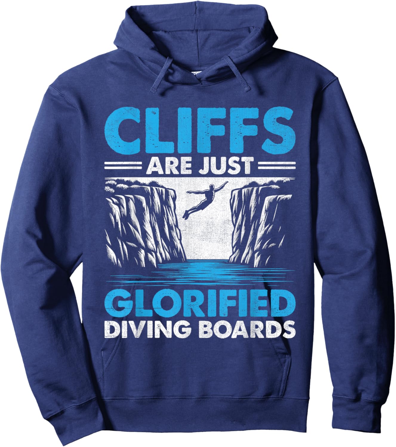 Funny Cliff Jumping Cliff Jumper Cliff Diving Outdoor Sports Hoodie - Hoodie | Navy