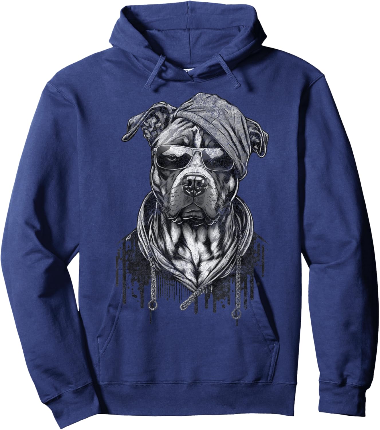 Gangster Rottweiler Urban Streetwear Dog Men Women Kids Hoodie - Hoodie | Navy