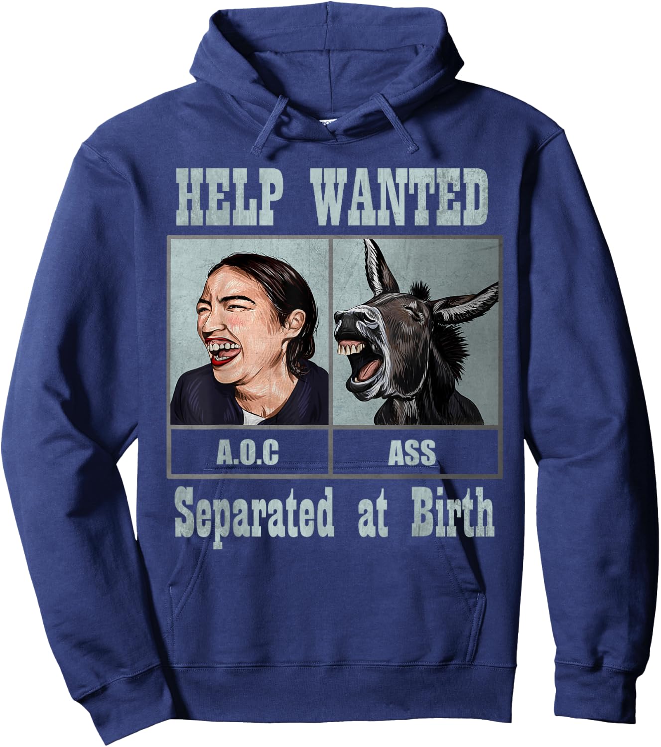 Funny Anti AOC Alexandria Ocasio Cortez Donkey t shirt Hoodie - Hoodie | Navy