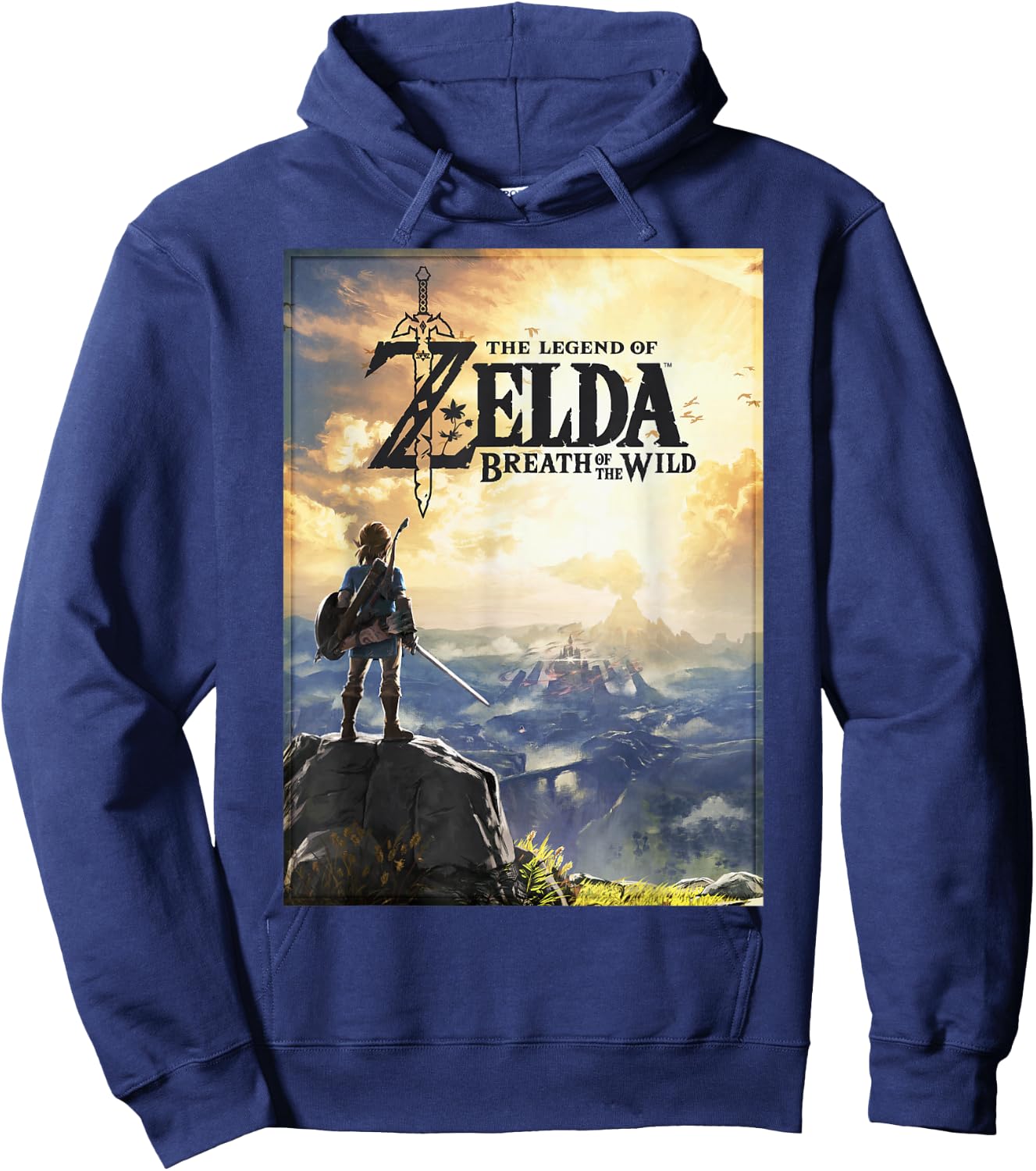The Legend of Zelda Breath of The Wild Link Horizon Poster Small Hoodie - Hoodie | Navy