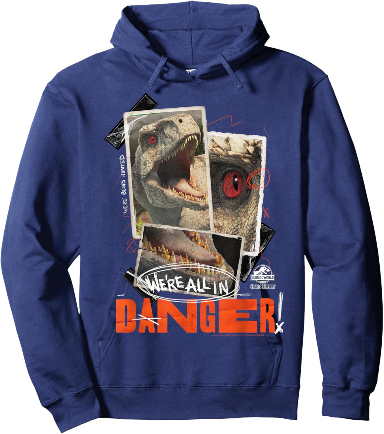 Jurassic World: Chaos Theory Danger Hoodie - Hoodie | Navy