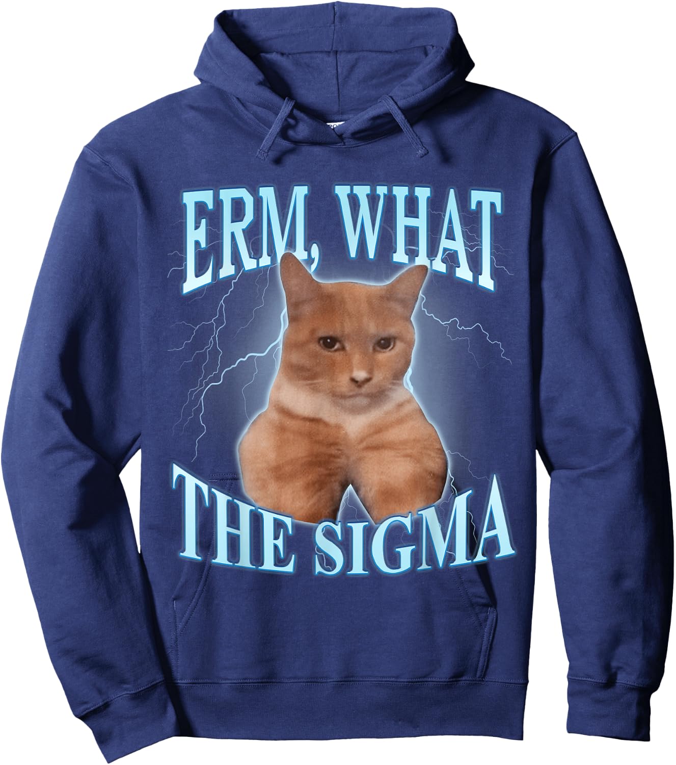 What the Sigma Cat Men Women Kids Hoodie - Hoodie | Navy