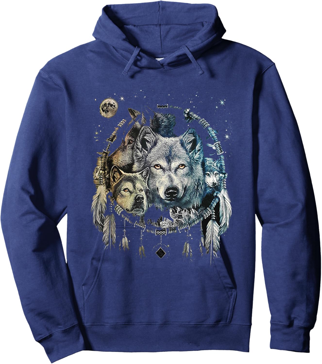 Wolf Dream Catcher Hoodie - Hoodie | Navy