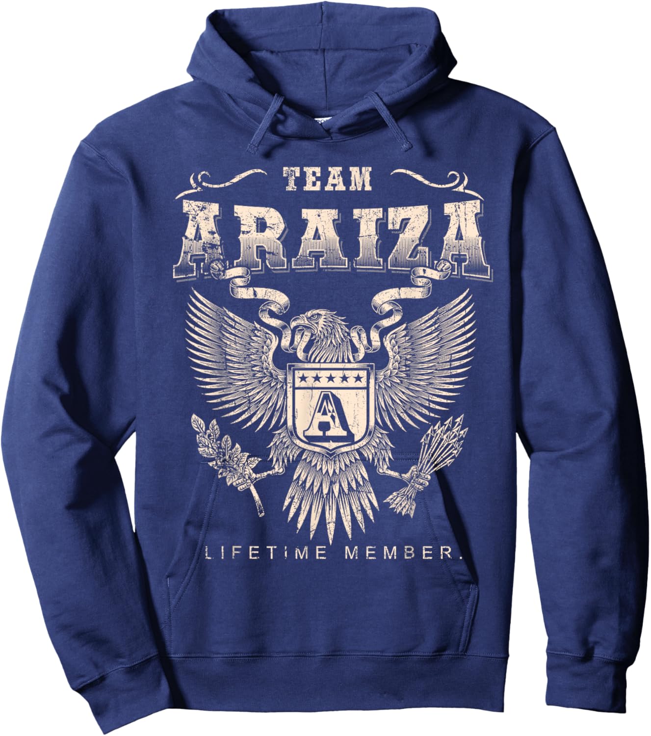 Team ARAIZA Lifetime Member - ARAIZA Last Name Hoodie - Hoodie | Navy