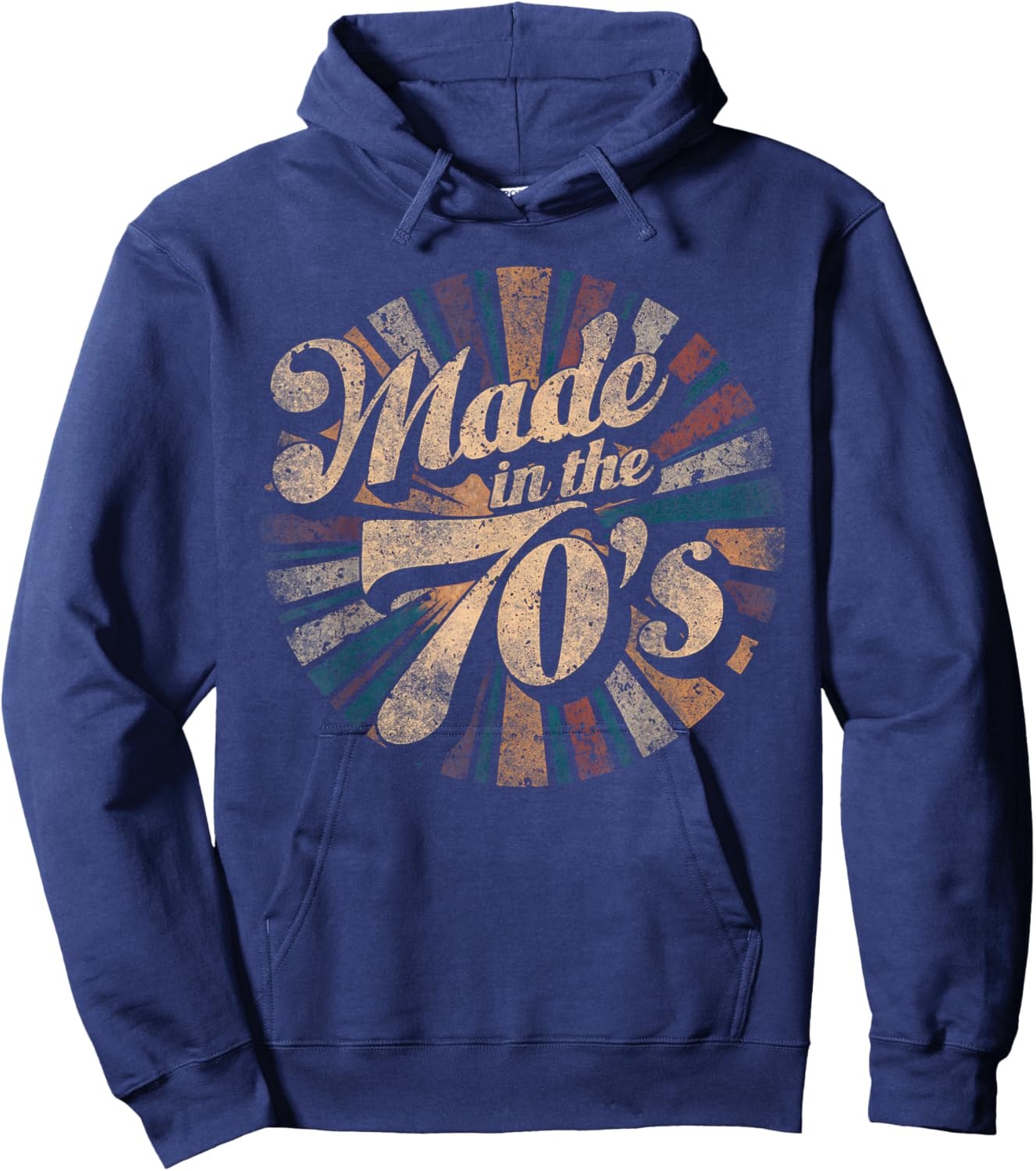 Retro Vintage 70s Party Design Made In The 70's Hoodie - Hoodie | Navy