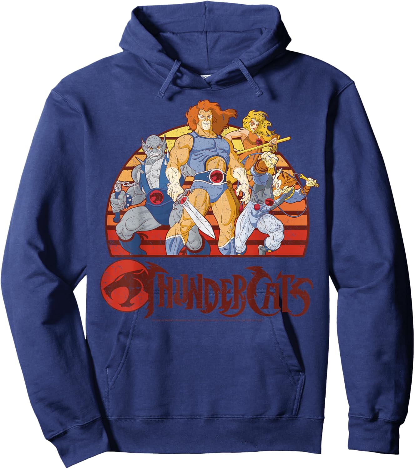 Thundercats Group Retro Sunset Hoodie - Hoodie | Navy