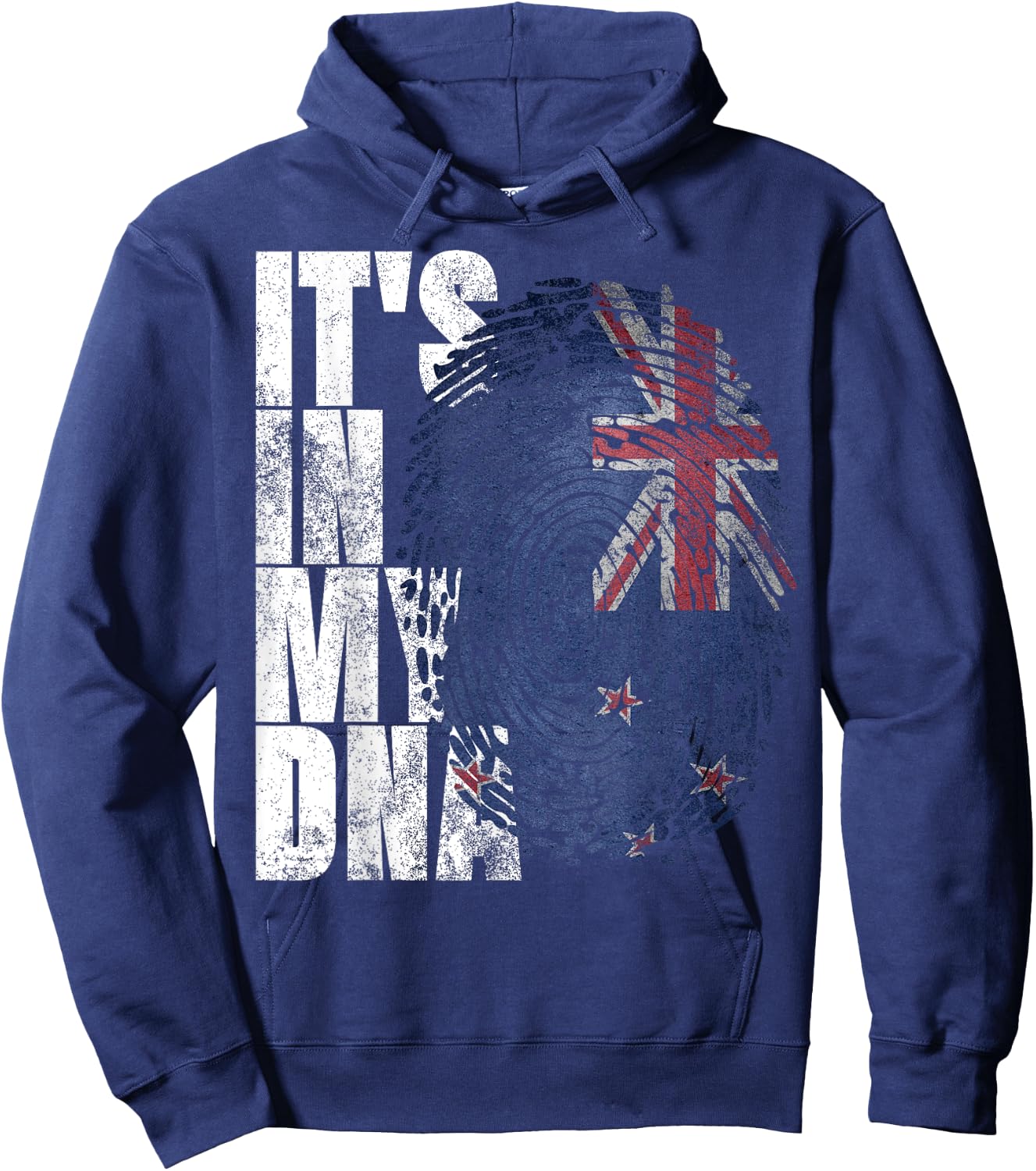 It's In My DNA New Zealand Maori Kiwi Gifts Haka Fan NZ Flag Hoodie - Hoodie | Navy