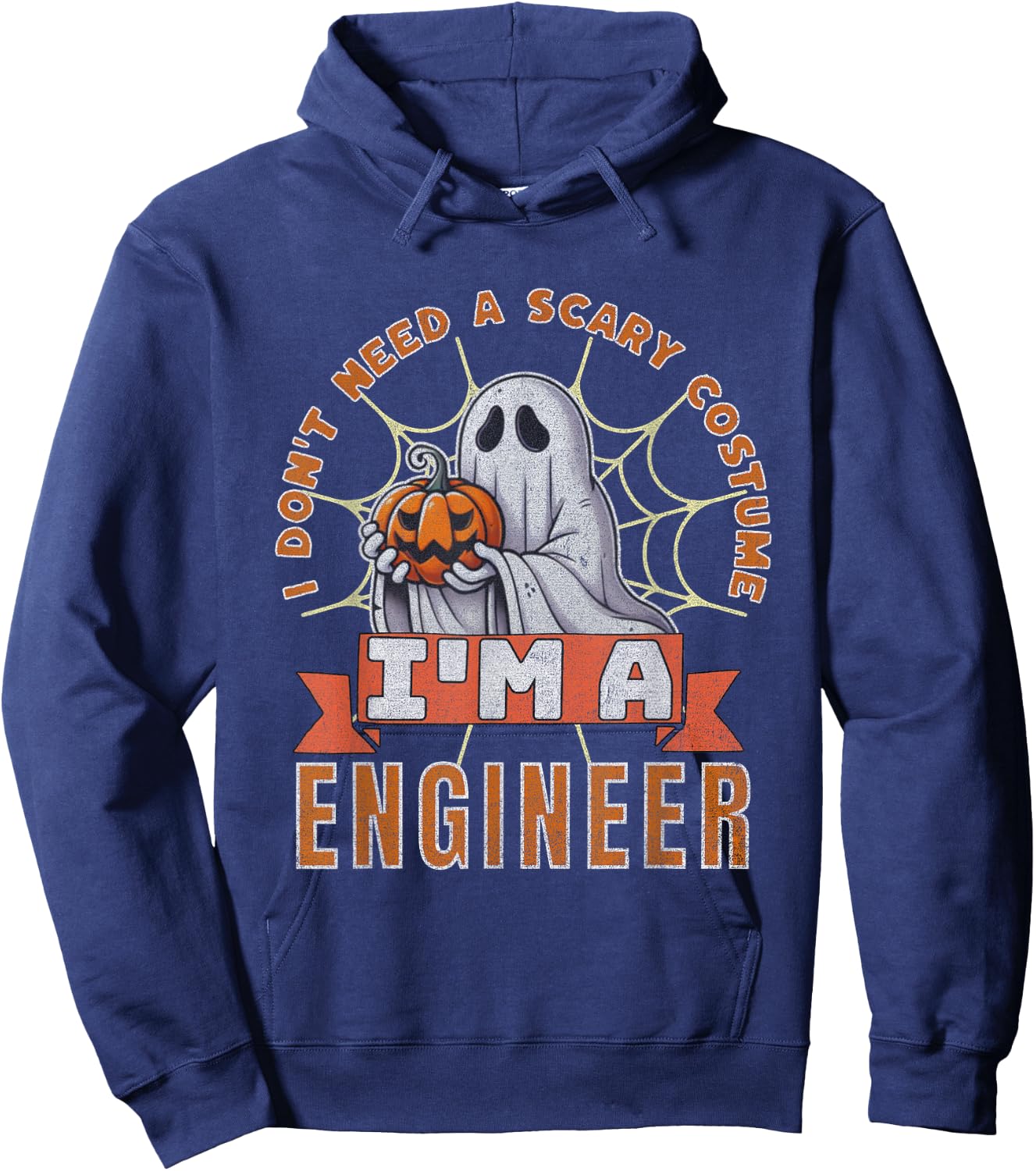 Halloween Engineer Ghost I'm an Engineer Costume Hoodie - Hoodie | Navy