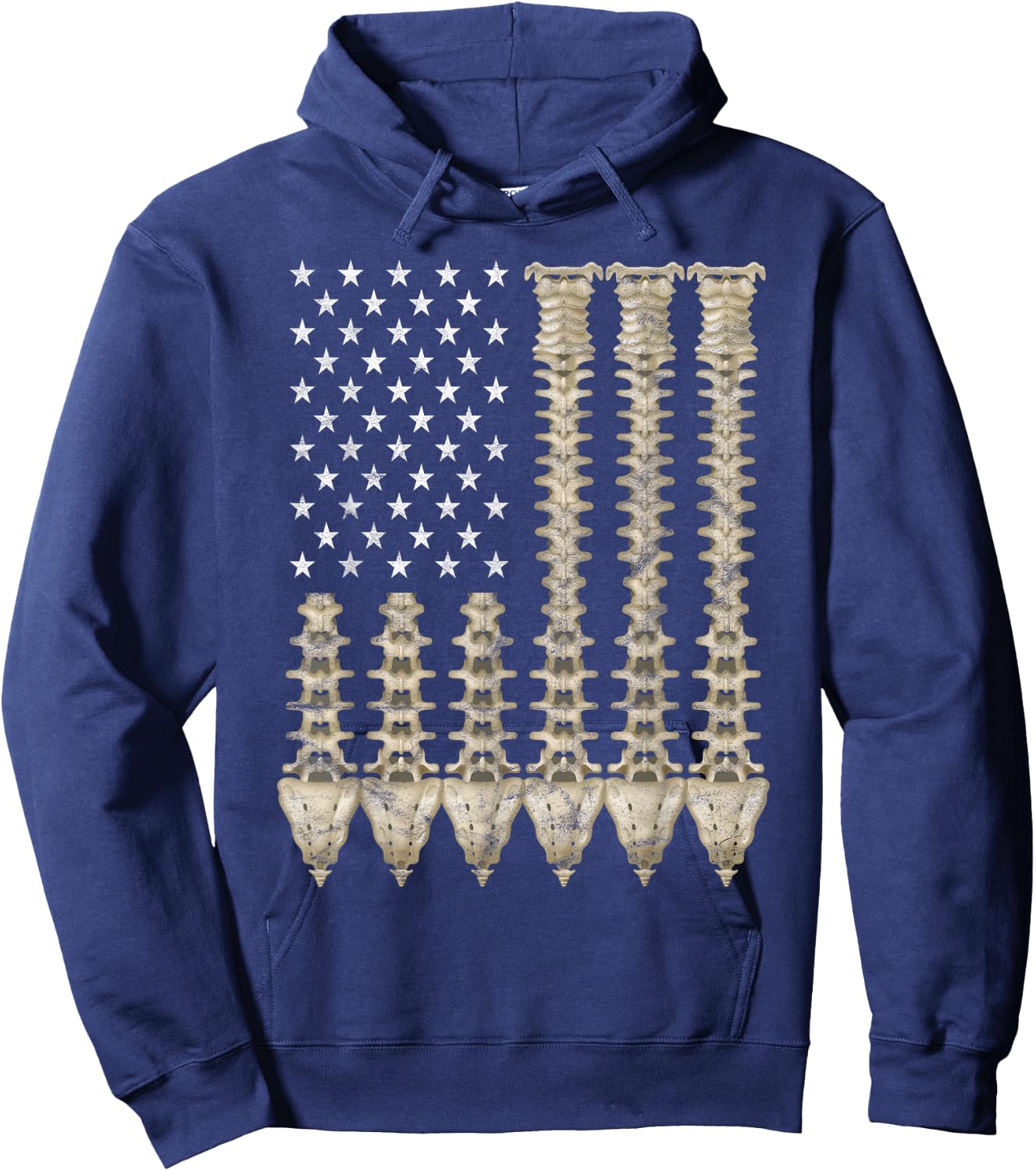 Chiropractors Office Spine Chiropractic American Flag Gift Women Men Hoodie - Hoodie | Navy