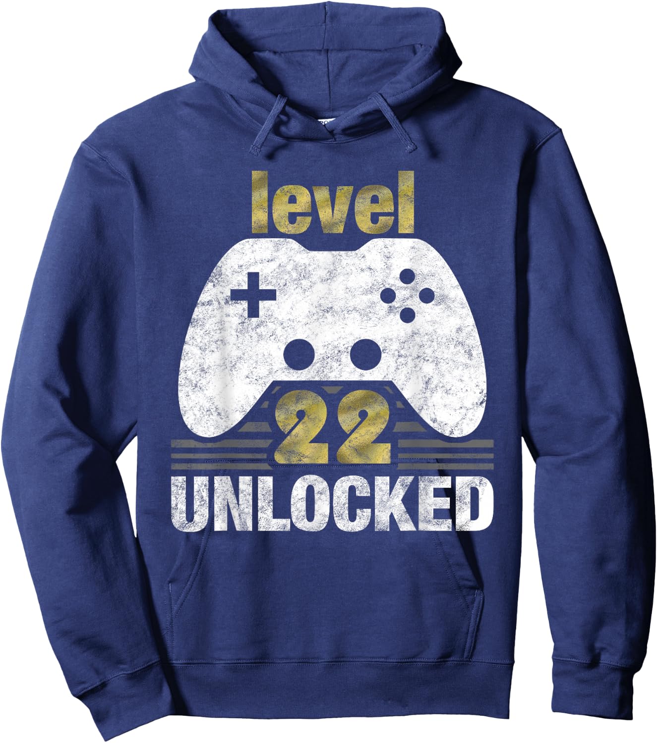 Level 22 Unlocked 22nd Birthday 22 Year Old Gift Gamers Hoodie - Hoodie | Navy