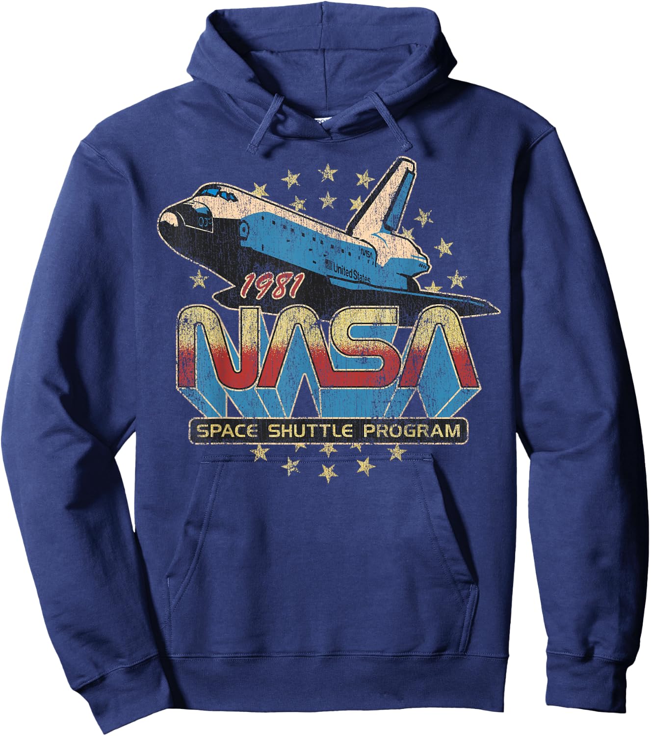 NASA Space Shuttle Program 1981 Distressed Hoodie - Hoodie | Navy
