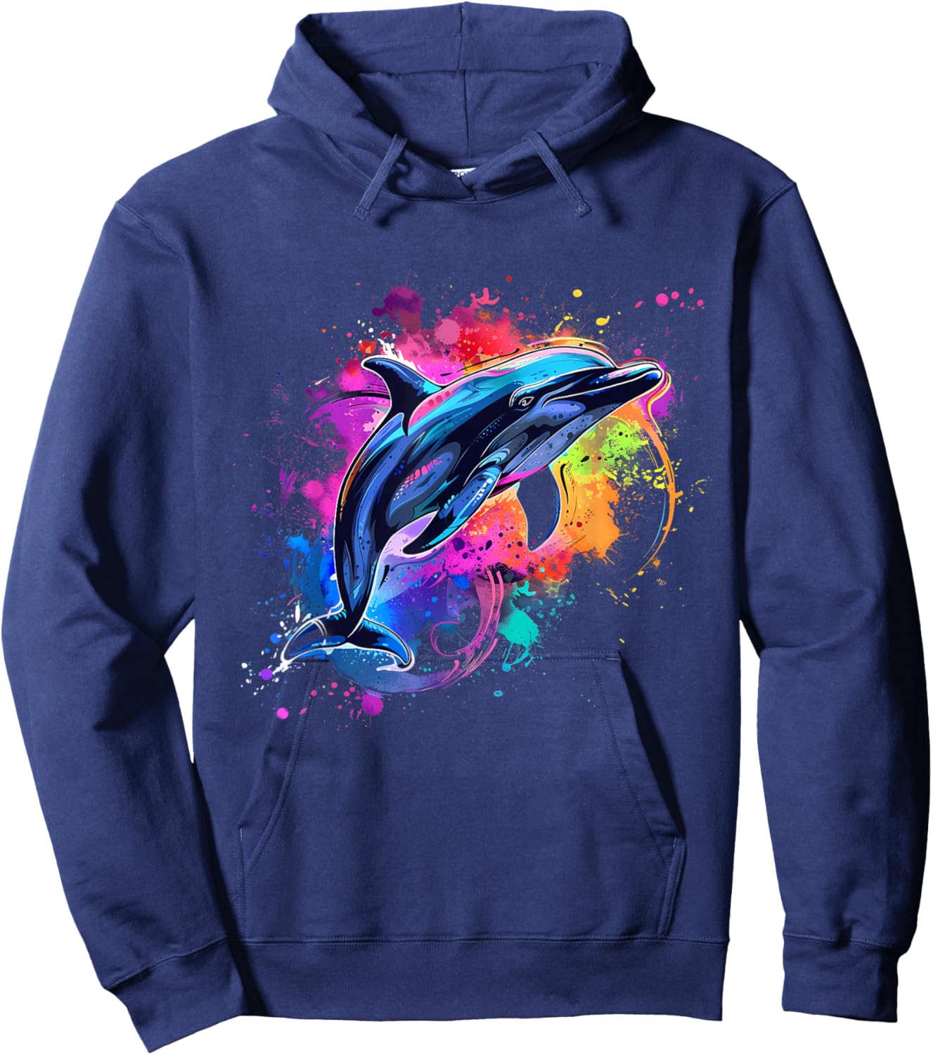 Dolphin Sea Ocean Animal Lover Ocean Sea Dolphin Artwork Hoodie - Hoodie | Navy