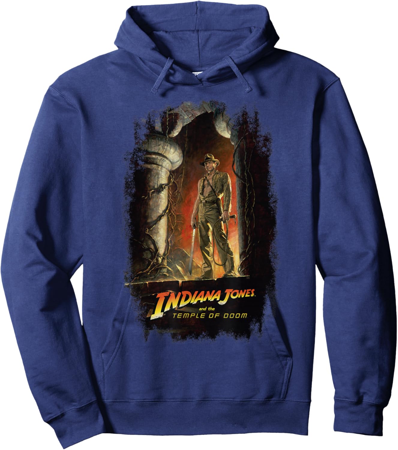 Lucasfilm Indiana Jones and The Temple of Doom Poster Art Hoodie - Hoodie | Navy