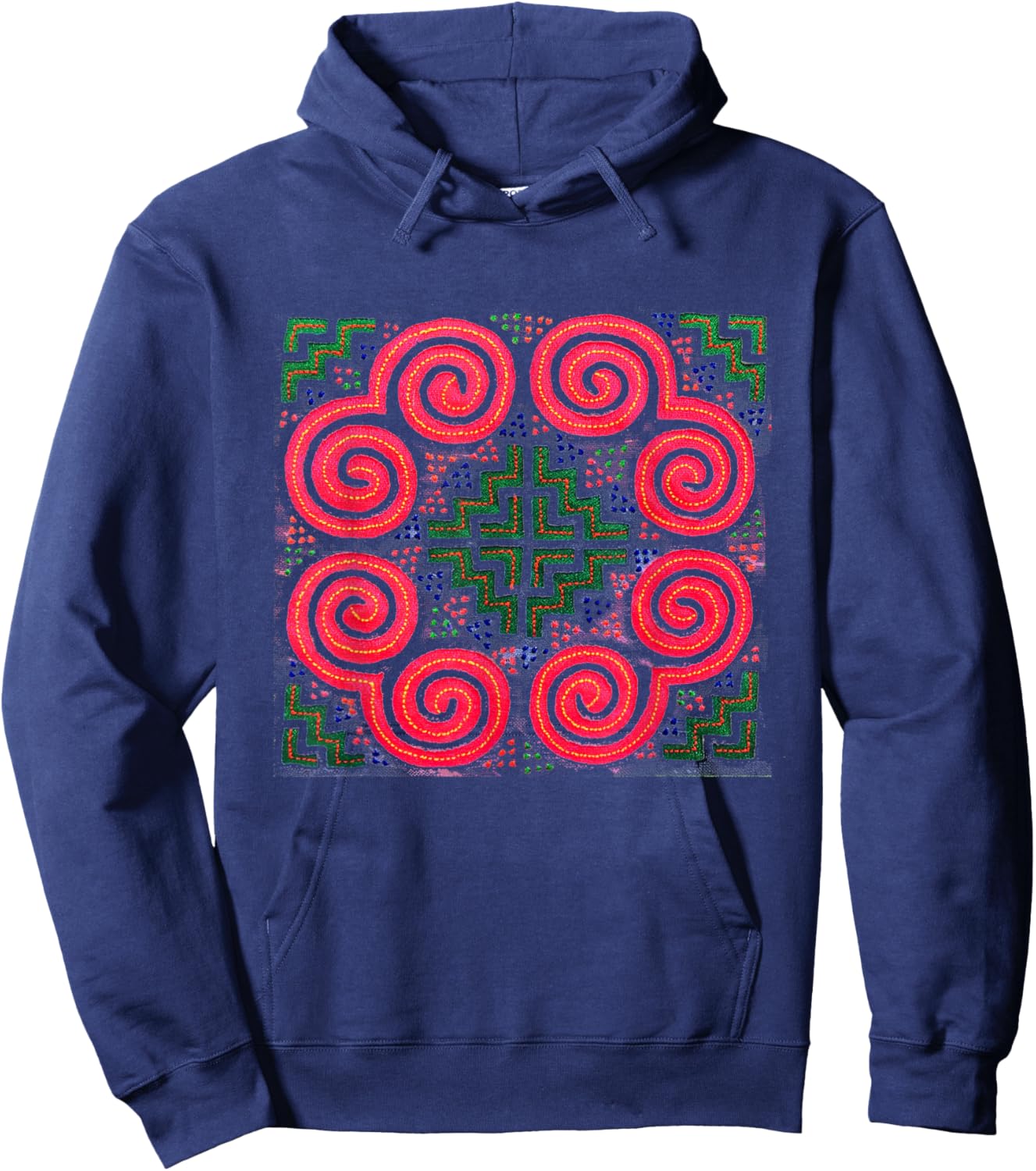 Hmong pink paj ntaub snail Hoodie - Hoodie | Navy