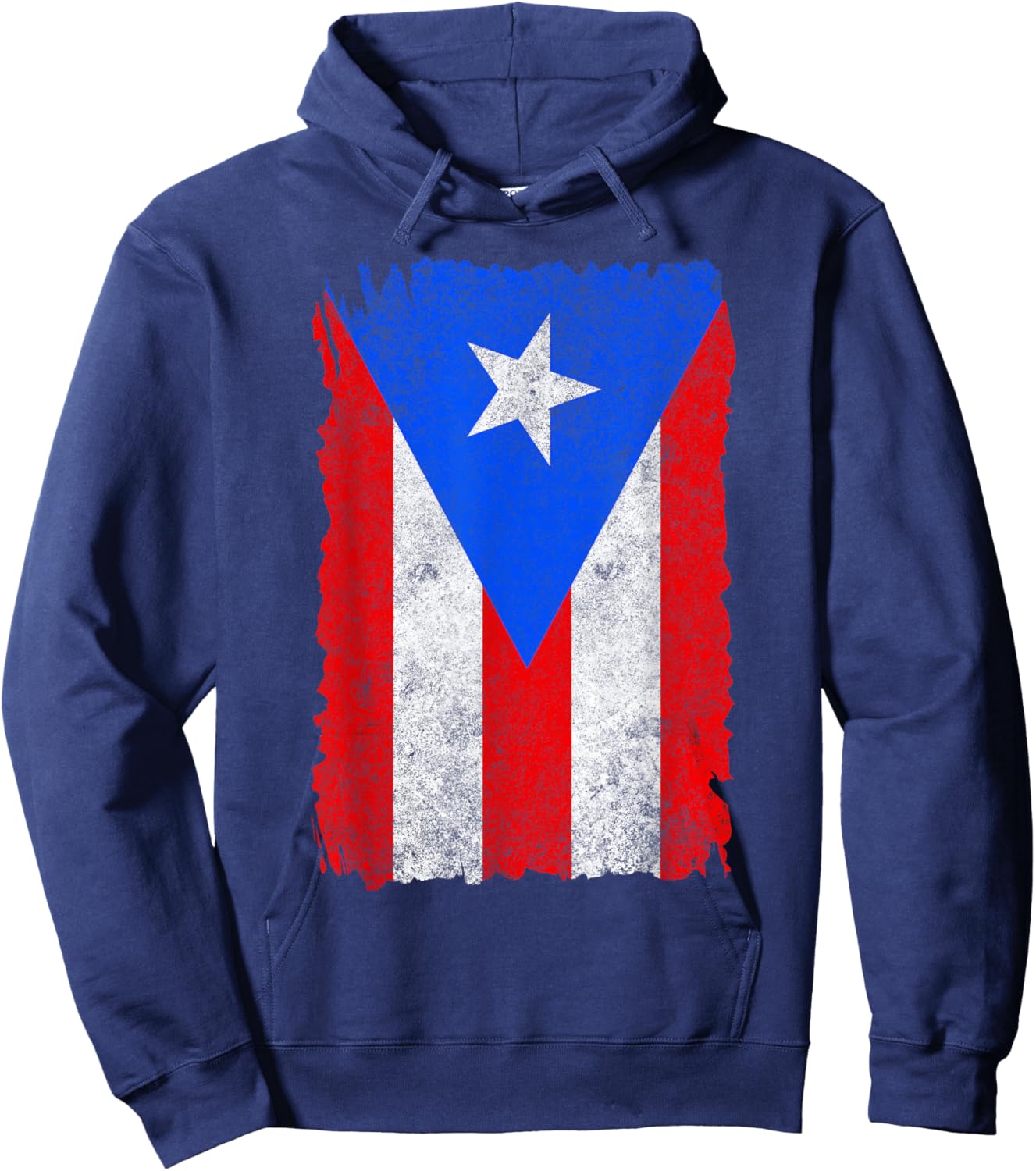 Vintage Boricua Puerto Rican Puerto Rico PR Flag Pride Roots Hoodie - Hoodie | Navy