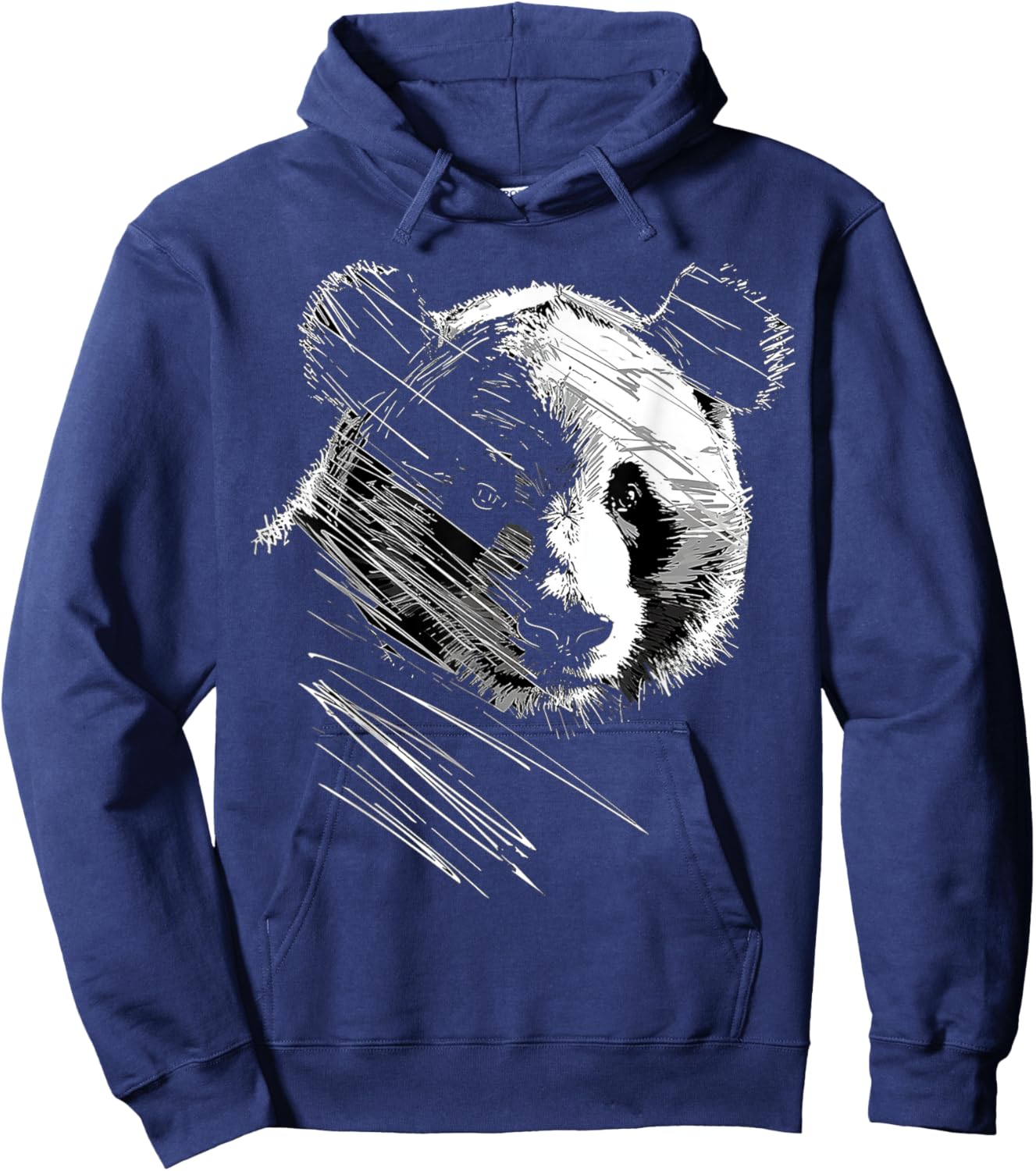 Panda Drawing Animal Abstract Art Panda Hoodie - Hoodie | Navy