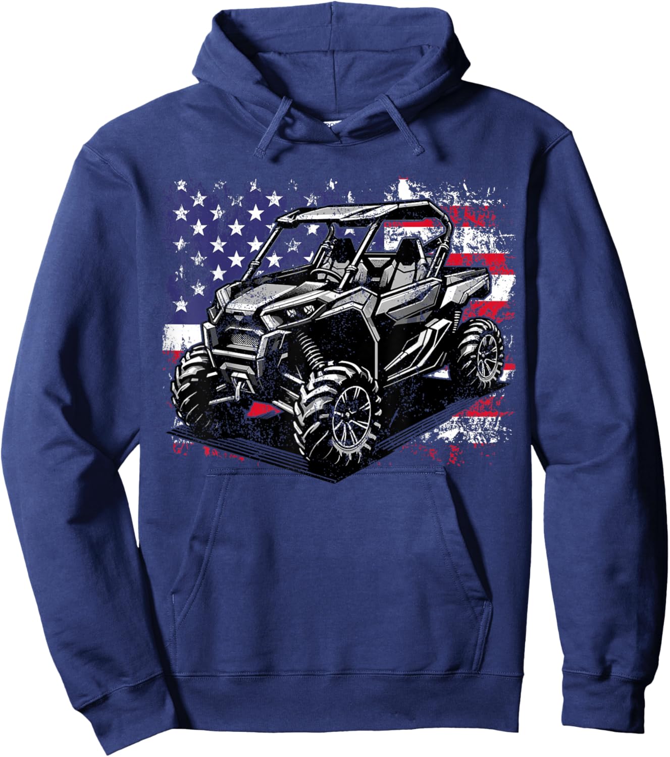 American Flag UTV Side by Side 4th of July SXS Off Road Hoodie - Hoodie | Navy