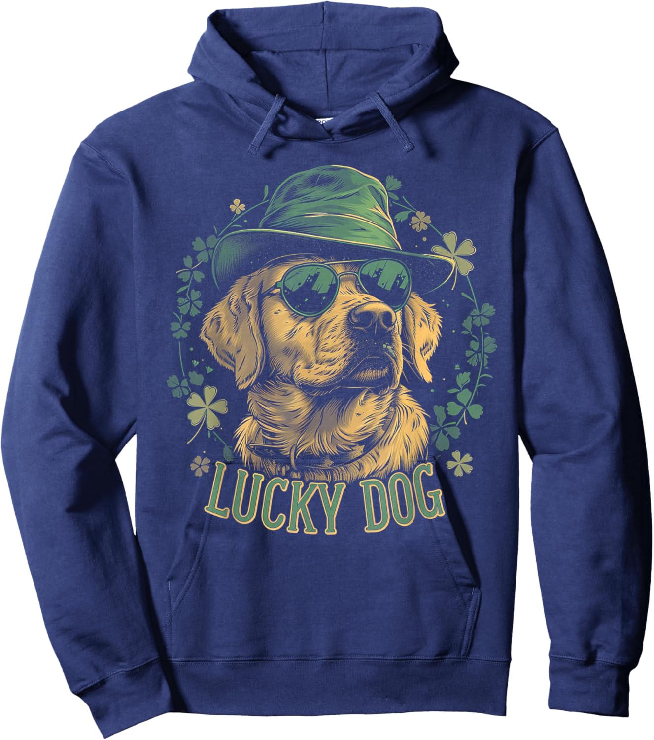 Labrador Retriever Dog St. Patrick's Day Saint Paddy's Irish Women Kids Hoodie - Hoodie | Navy