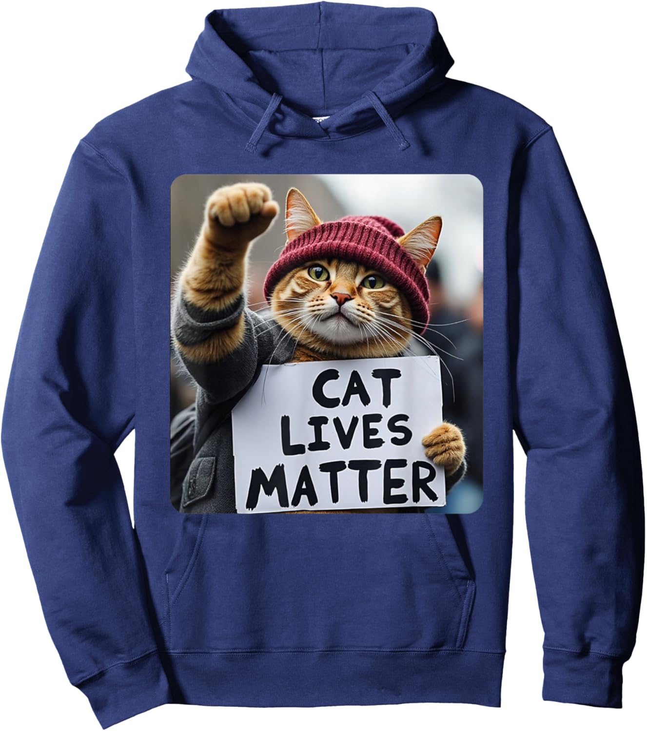 Donald Trump 2024 Cats, Cat Lives Matter Trump Hoodie - Hoodie | Navy