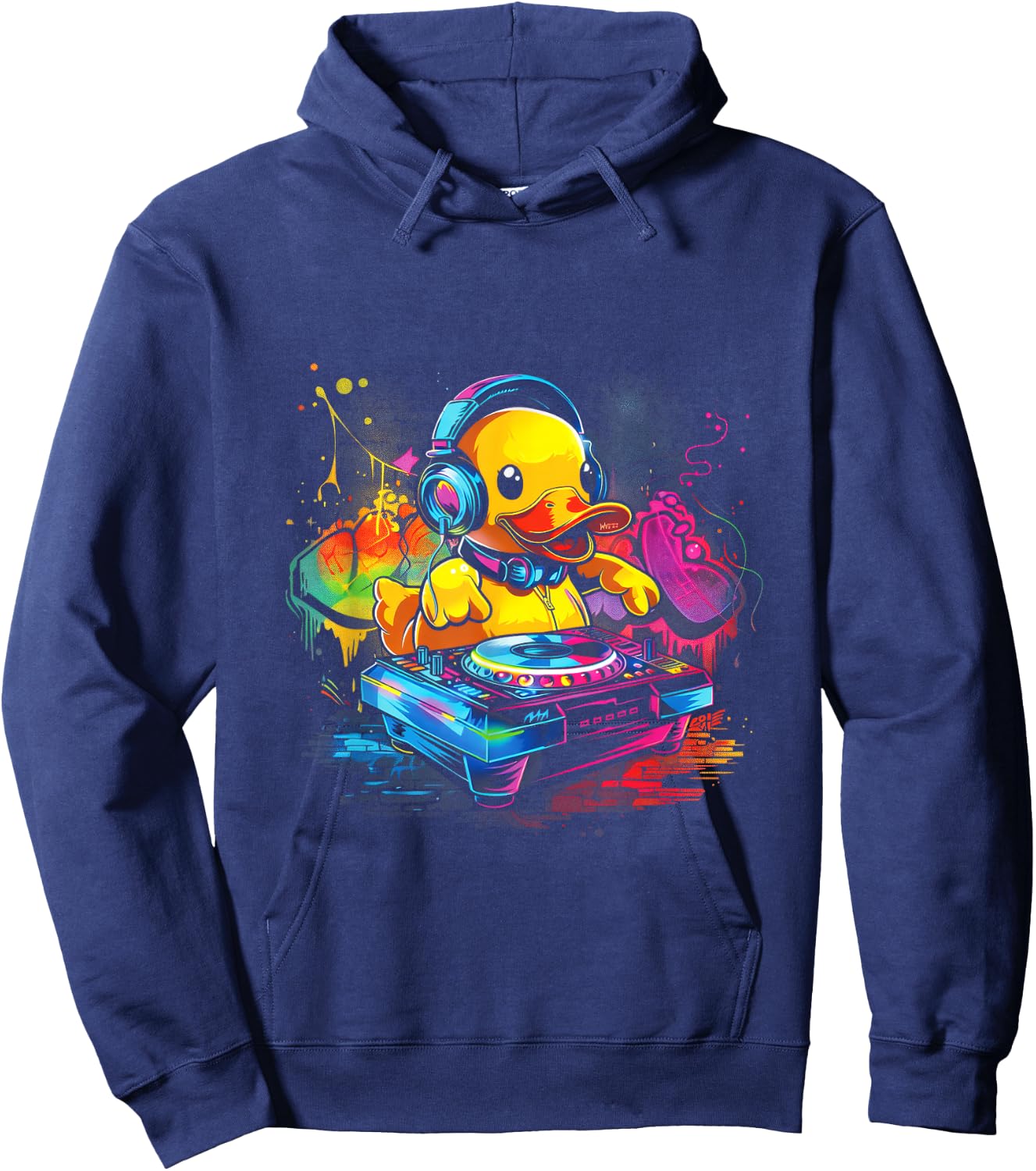 Cute duck DJ Duck DJ Rave Music festival Hoodie - Hoodie | Navy