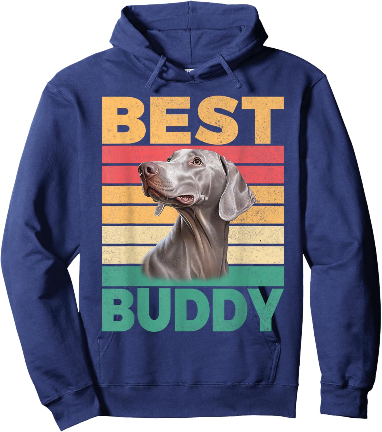 Best Buddy Weimaraner Hoodie - Hoodie | Navy