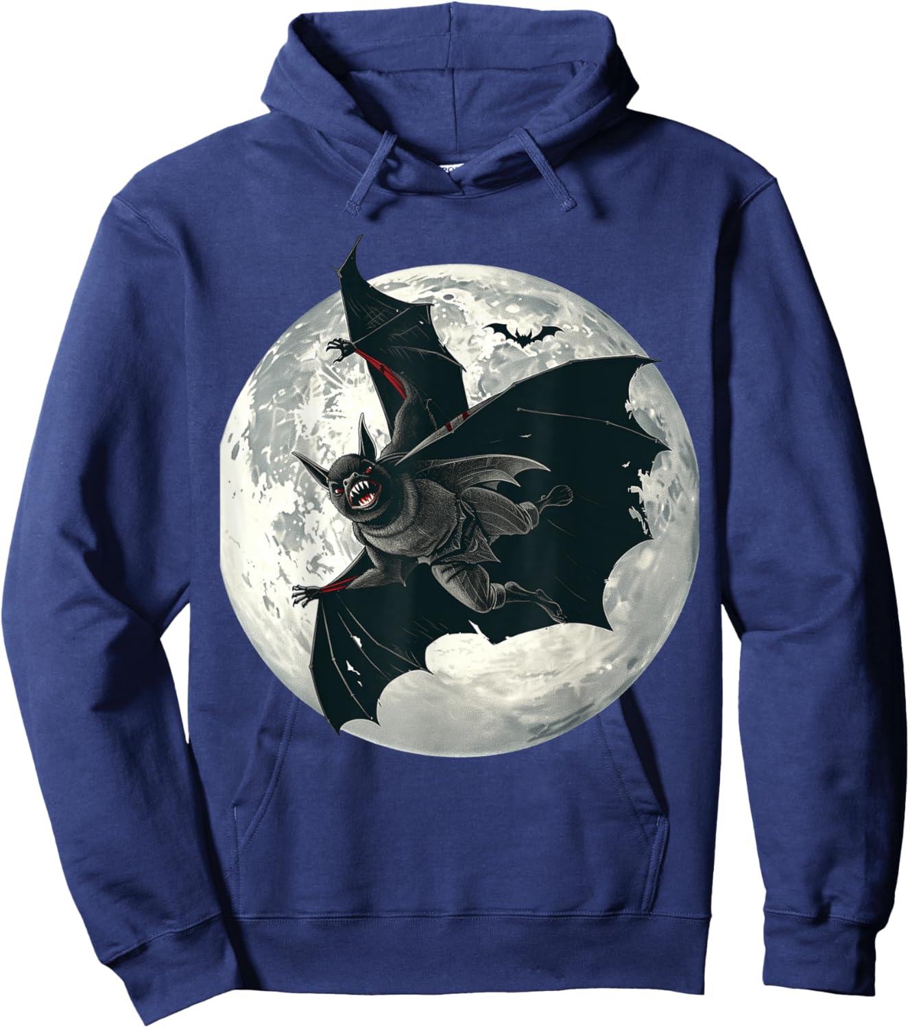 Gothic Vampire Bat Halloween Graphic Hoodie - Hoodie | Navy
