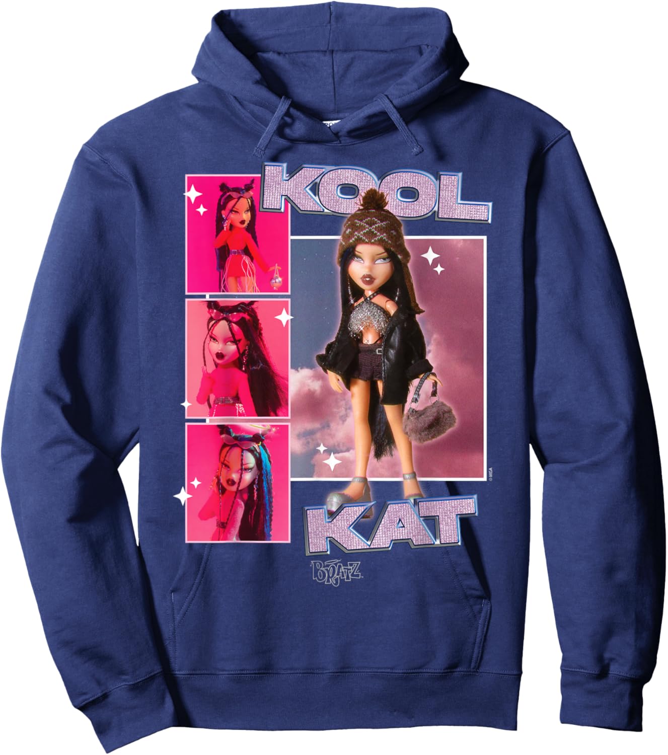 Bratz - Jade Kool Cat Doll Collage Hoodie - Hoodie | Navy