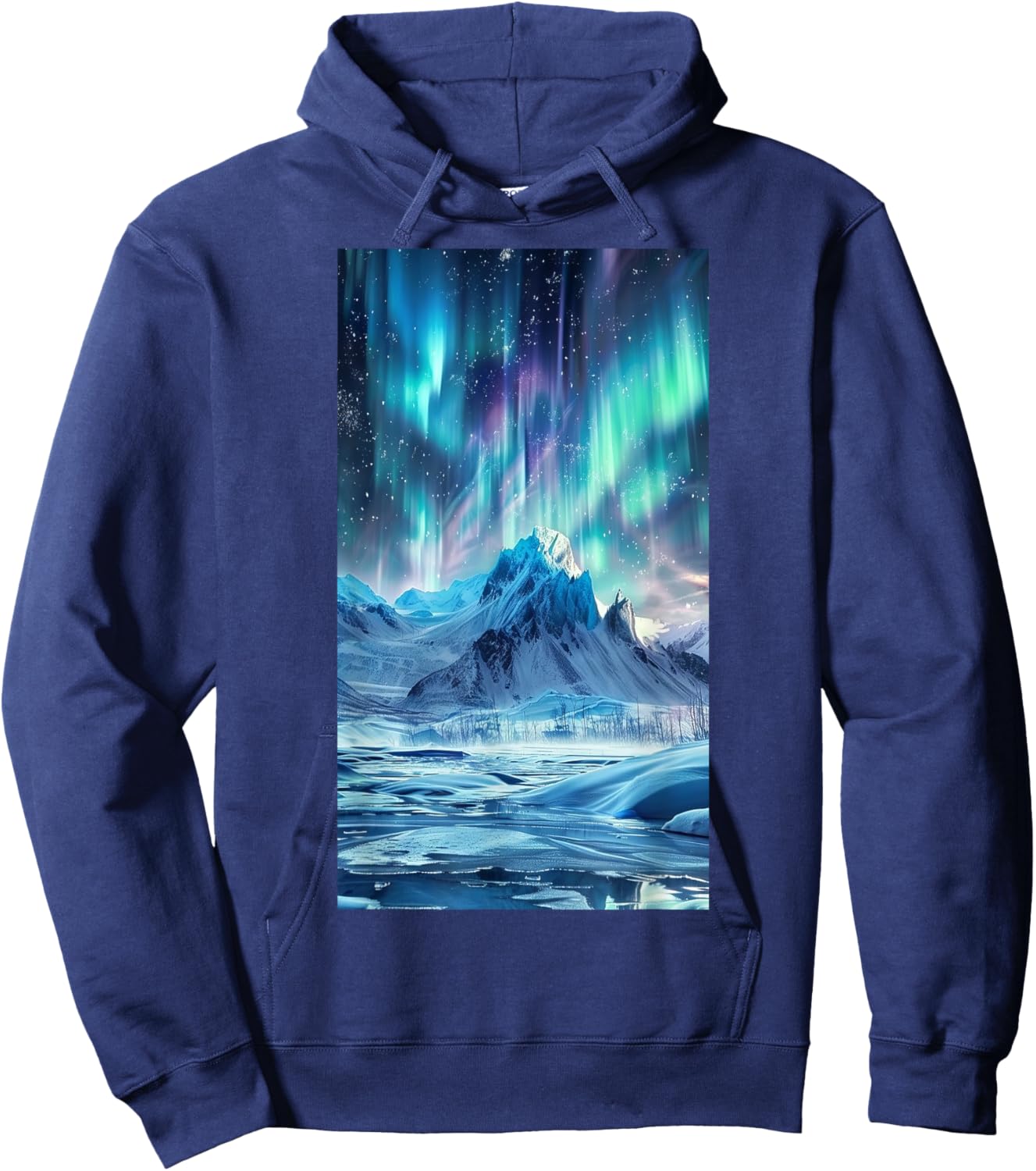 Northern Lights Display Aurora Borealis Hoodie - Hoodie | Navy