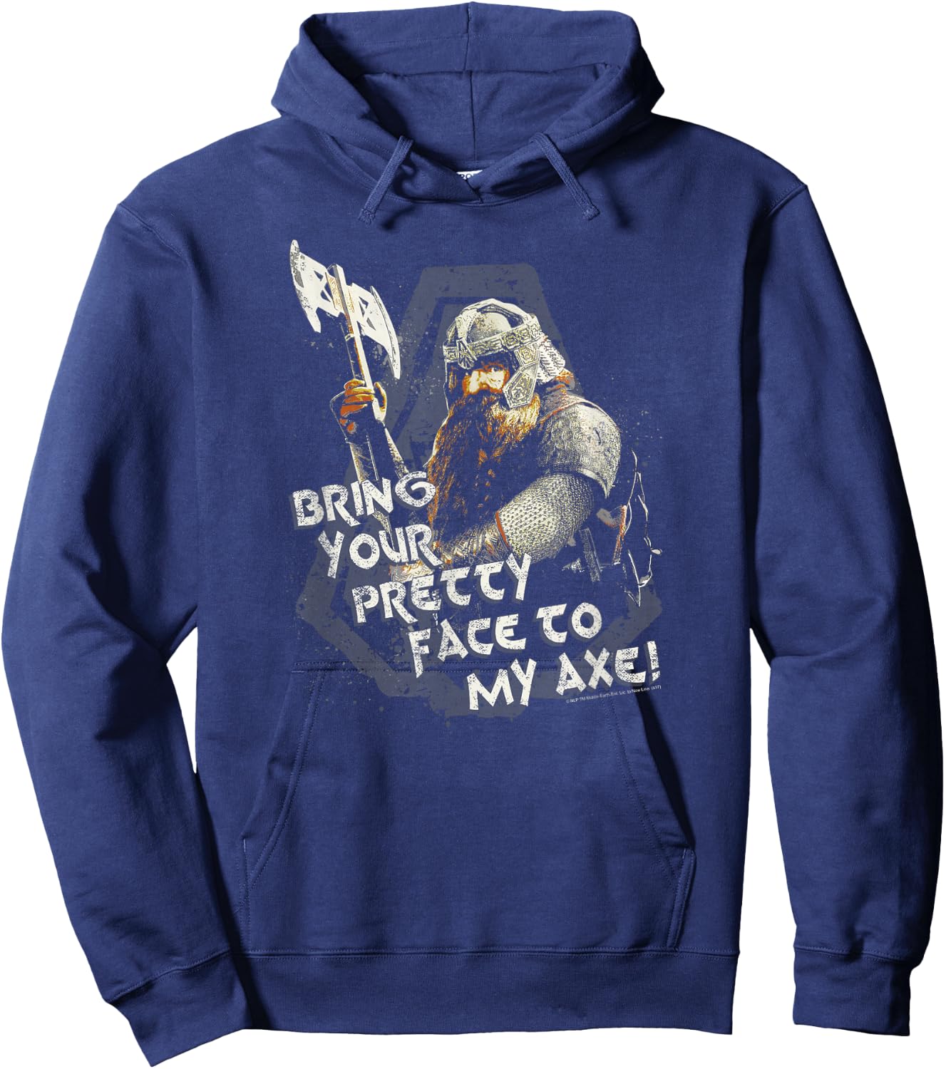 Lord of The Rings Gimli Pretty Face Small Hoodie - Hoodie | Navy