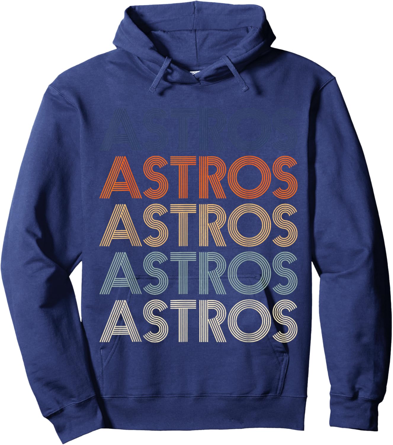 Vintage Astros Retro Style 70s 80s First Name Hoodie - Hoodie | Navy
