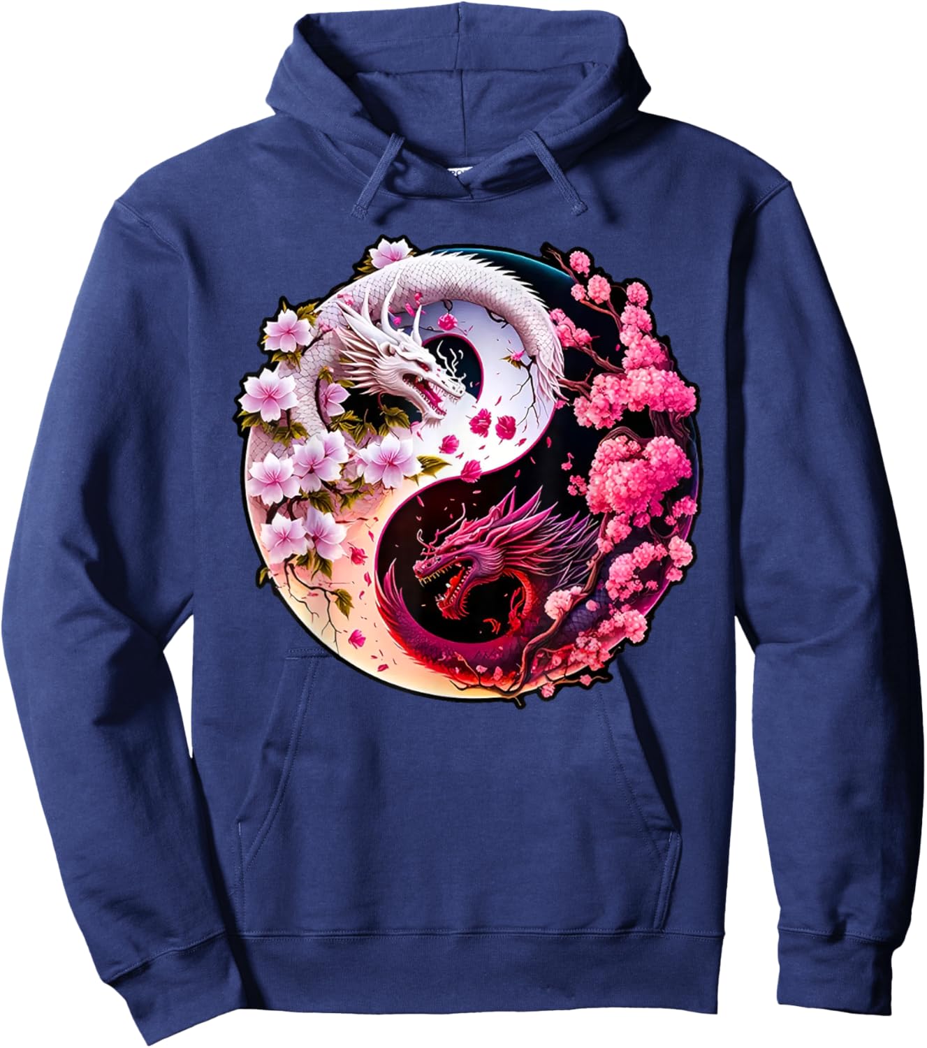Dragon Yin Yang Chinese New Year 2024 Year Of The Dragon Hoodie - Hoodie | Navy