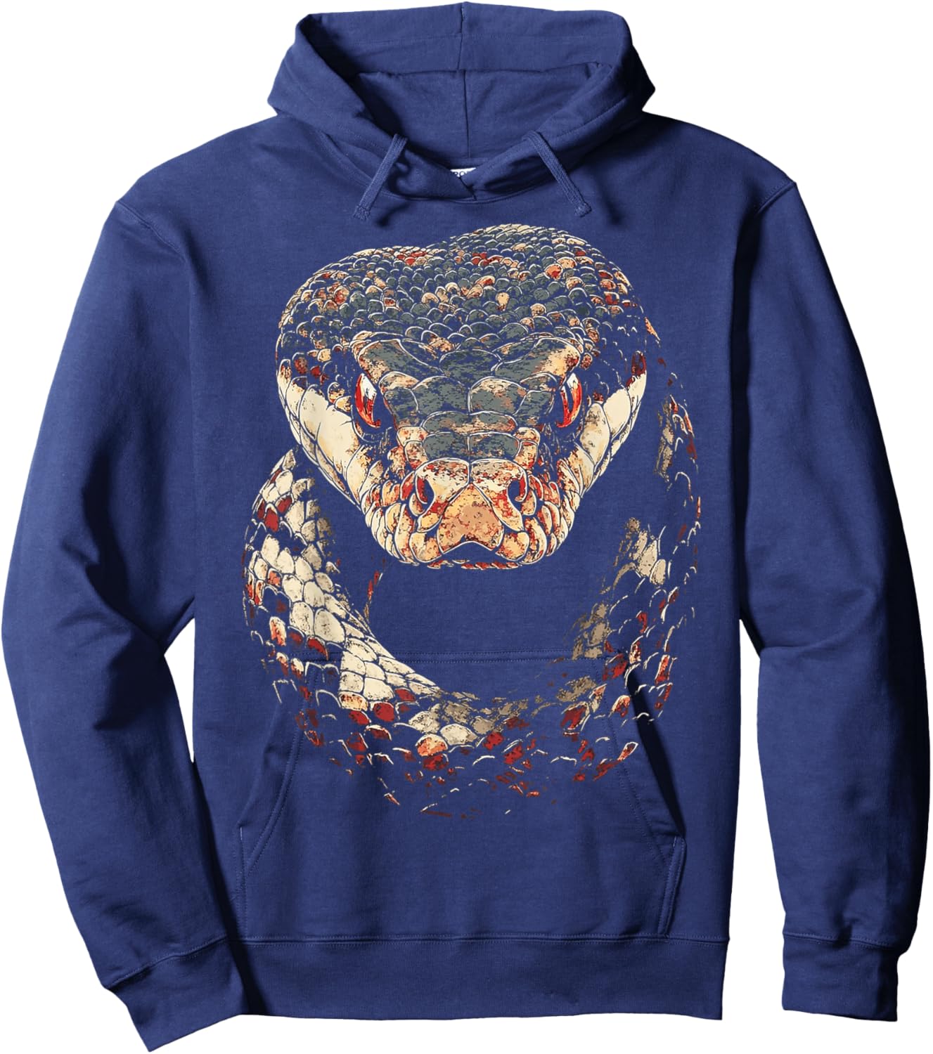 Rattlesnake Snake Graphic Art Rattlesnake Hoodie - Hoodie | Navy