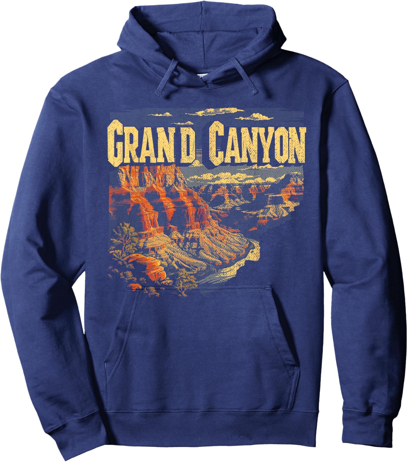 Grand Canyon - US National Park Vintage Men Women Kids Retro Hoodie - Hoodie | Navy